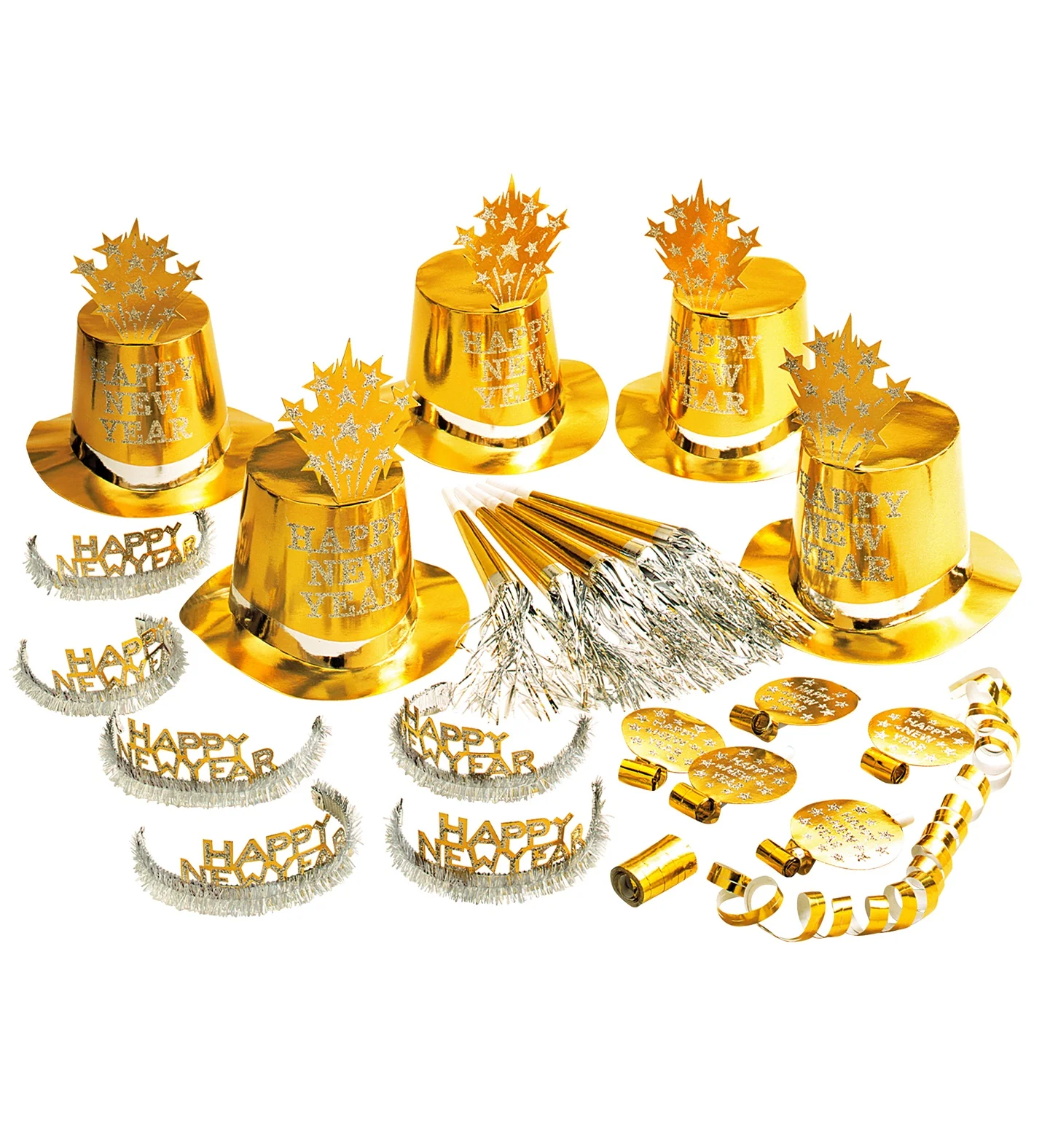 Nieuw jaar versierset goud Happy New Year - Image 2