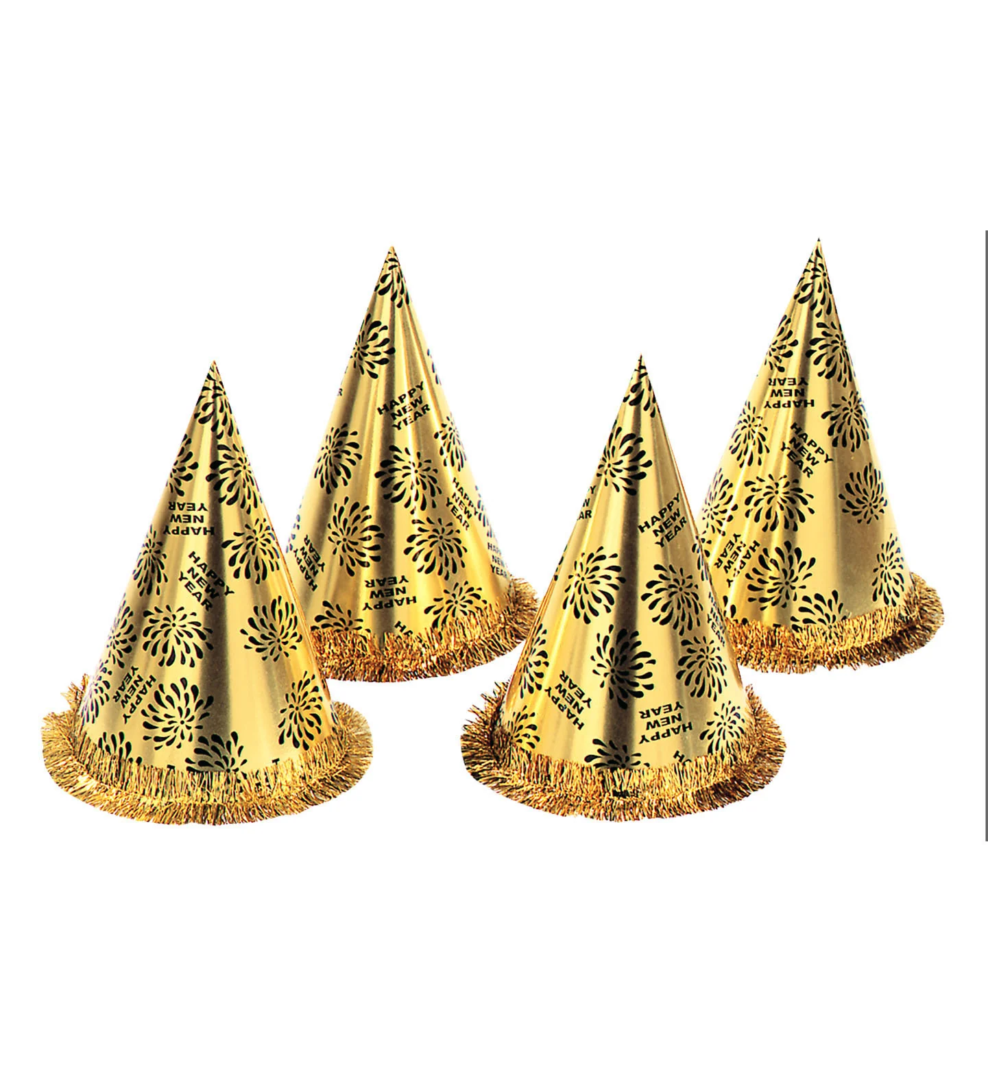 Nieuwjaar punthoed goud Happy New Year - Image 2