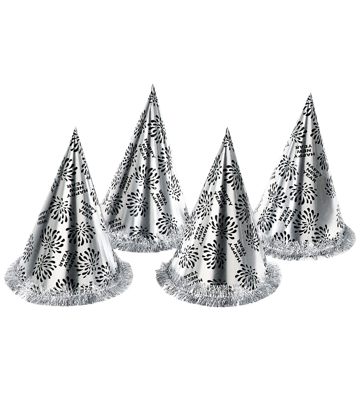 Nieuwjaar punthoed zilver Happy New Year - Image 2