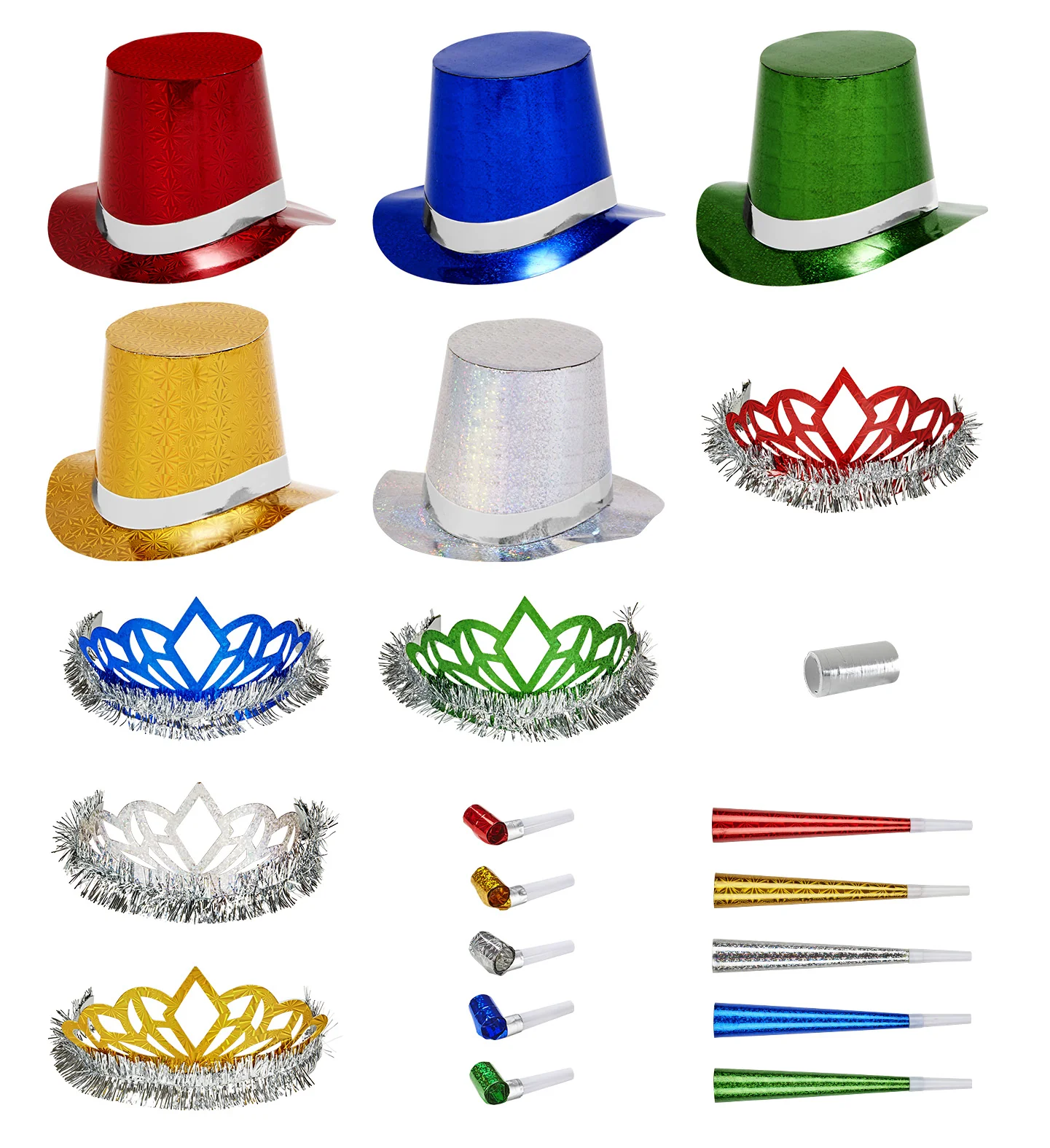 Versierset Happy New Year meerkleurig - Image 2