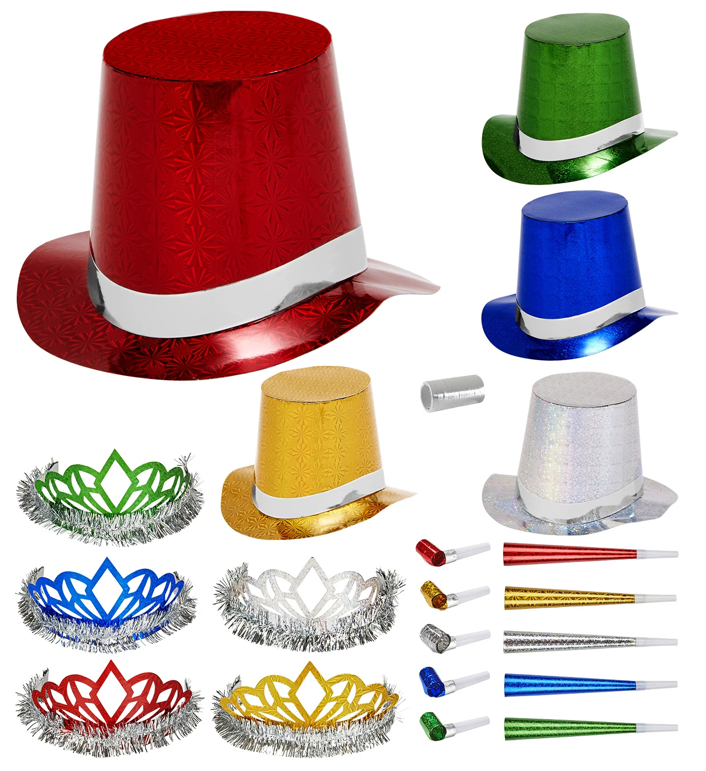 Versierset Happy New Year meerkleurig - Image 3