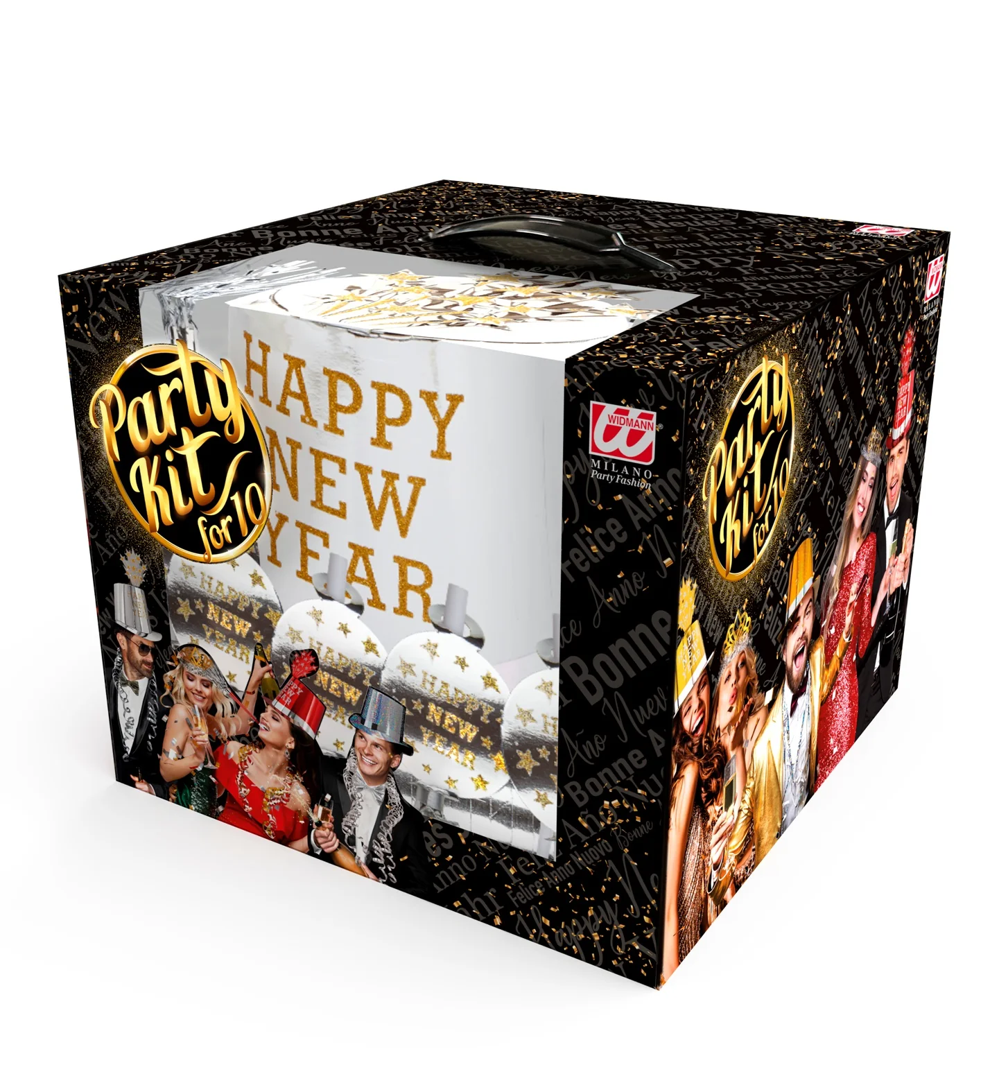 Nieuw jaar versierset zilver Happy New Year - Image 3