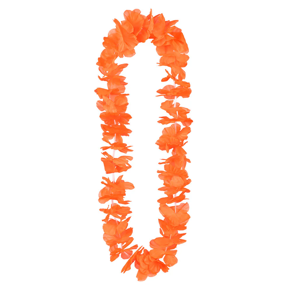 Hawaïkrans Ohana neon oranje