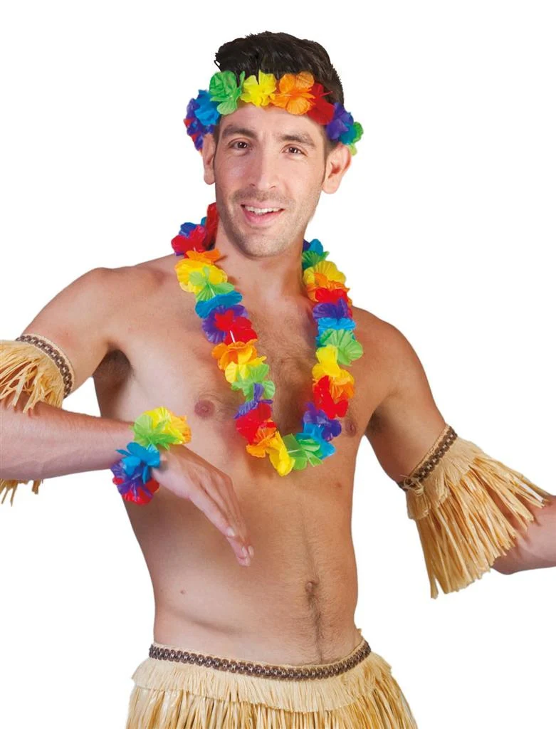 Hawaii bloemen verkleedset - Image 2