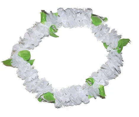 Hawaii bloemenkrans wit - Image 2