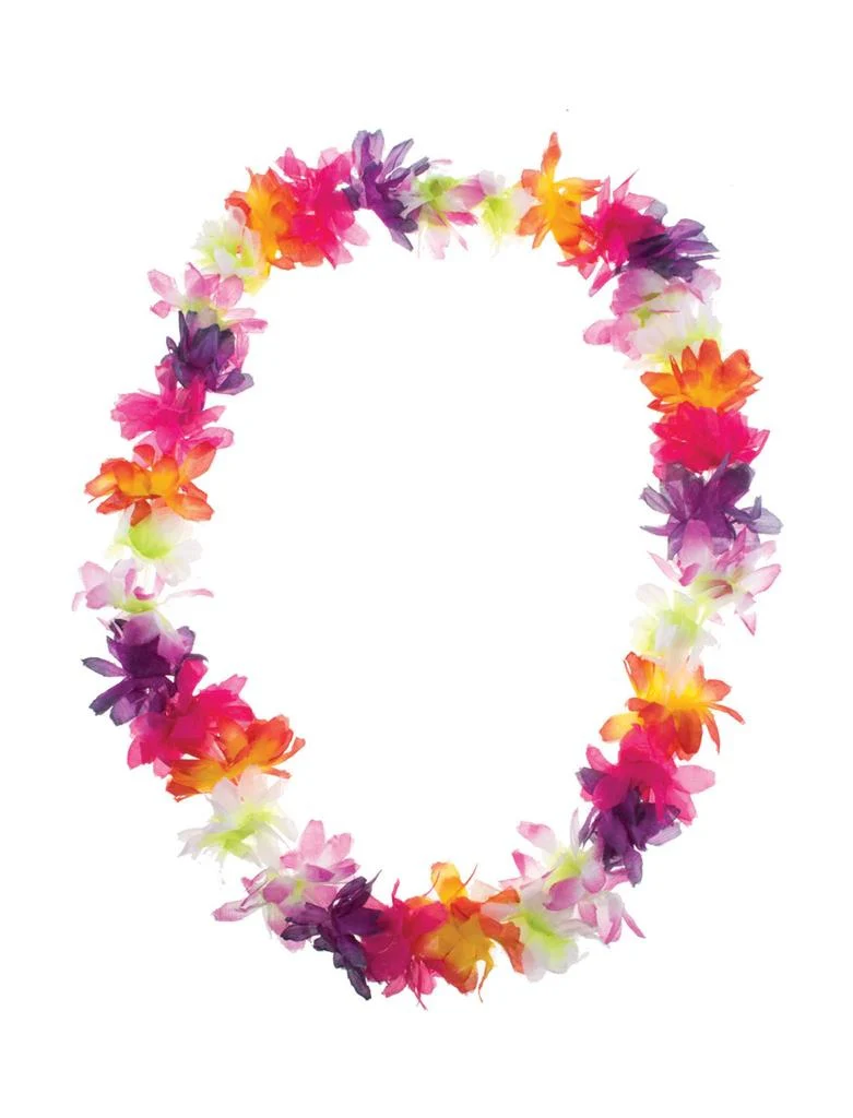 Luau bloemenkrans multi