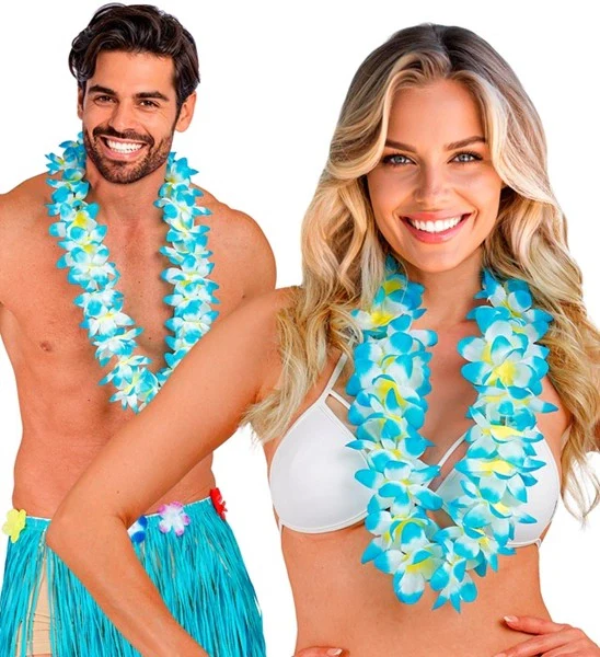 Hawaii krans licht blauw Thijs - Image 2