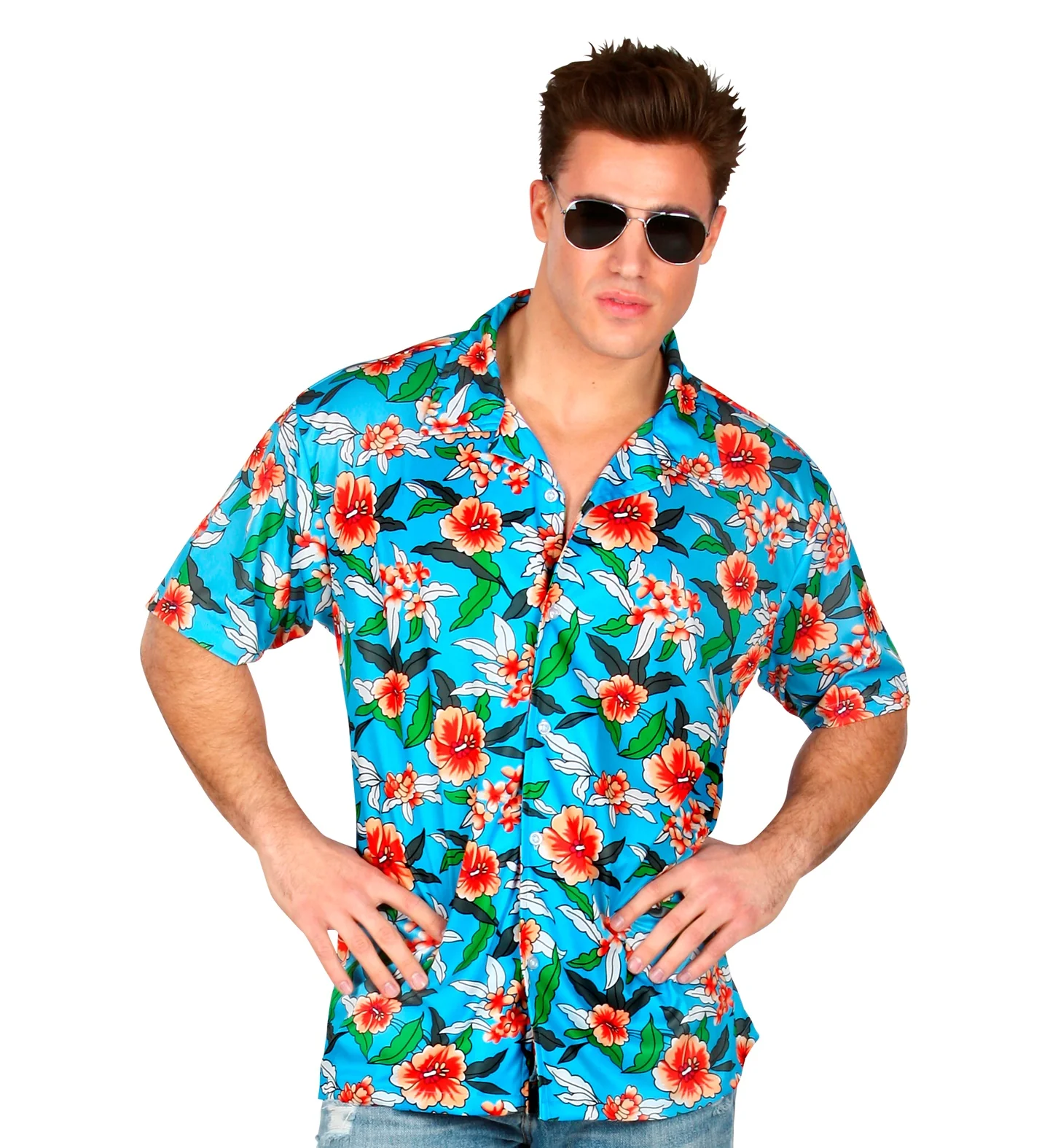 Blauw Hawaii shirt met print - Image 2