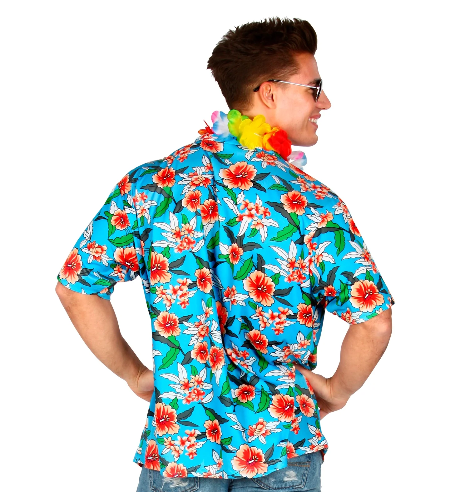 Blauw Hawaii shirt met print - Image 3