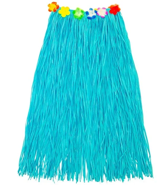 Hawaiirokje lichtblauw met bloemenriem 80cm Pim - Image 3