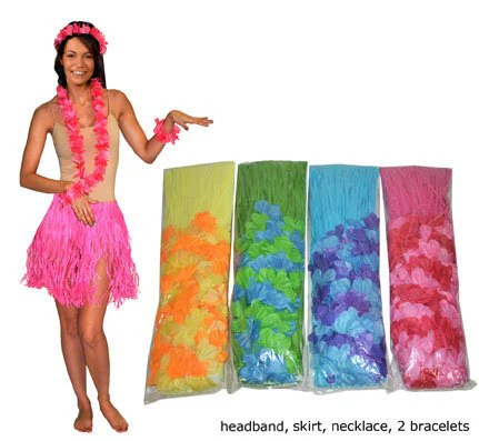 Hawaii rok groen met accessoires - Image 2