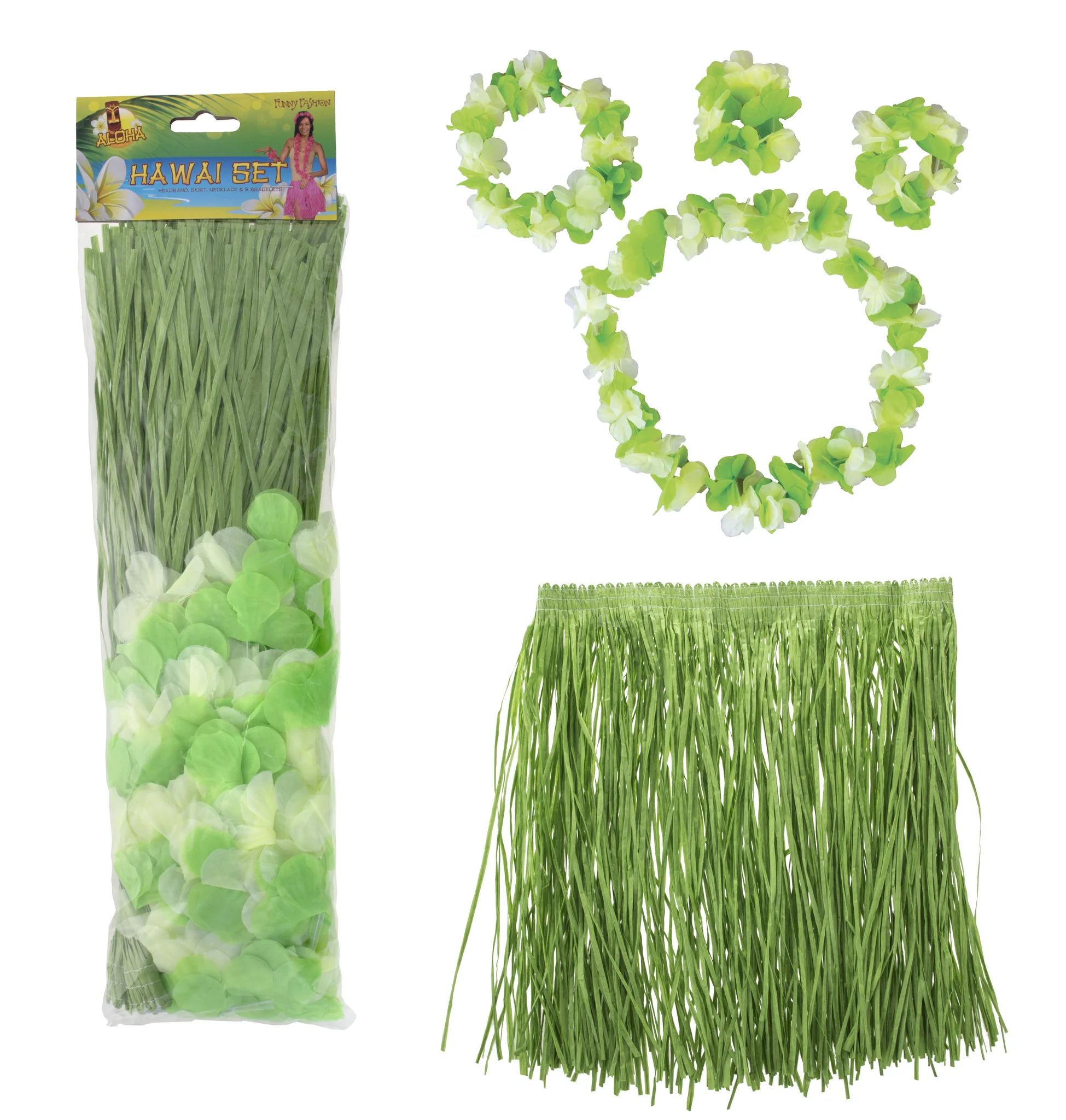 Hawaii rok groen met accessoires - Image 3