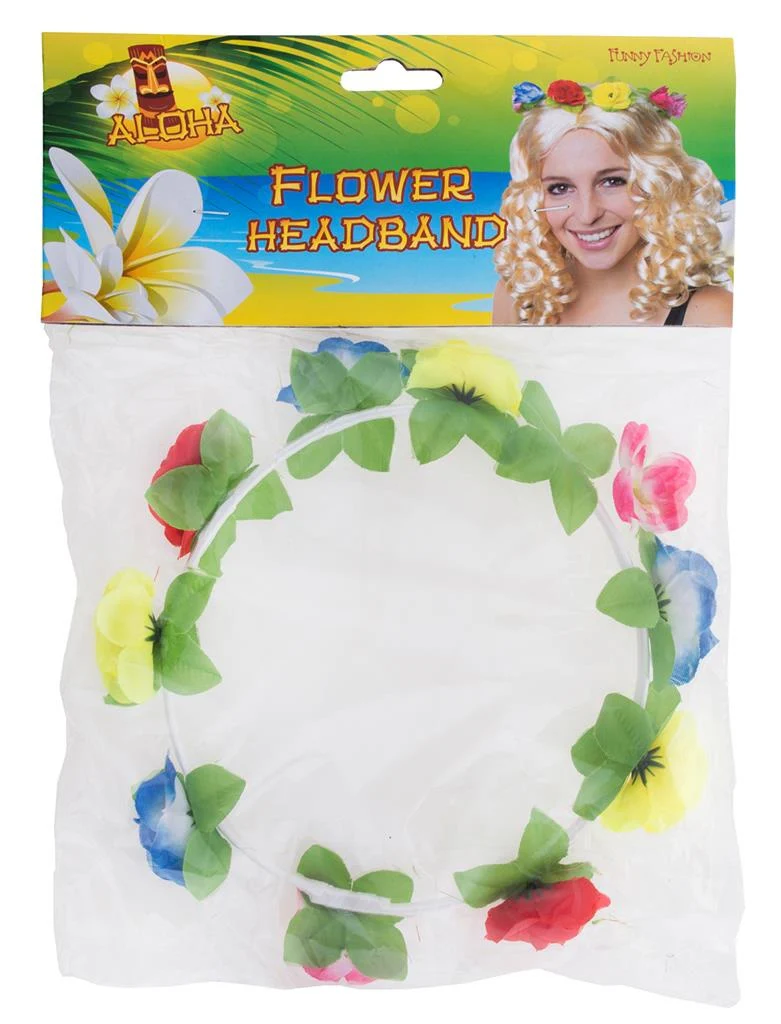 Hoofdband Hawaii met bloemen - Image 3