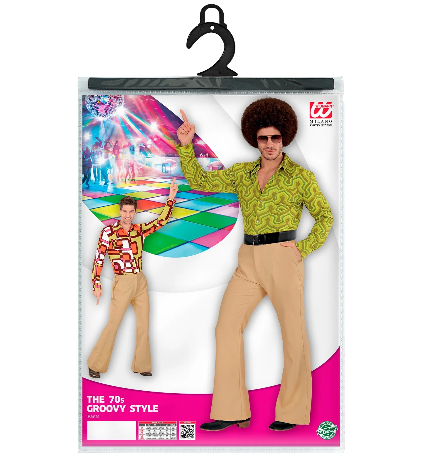 Heren disco broek jaren 70 beige - Image 5