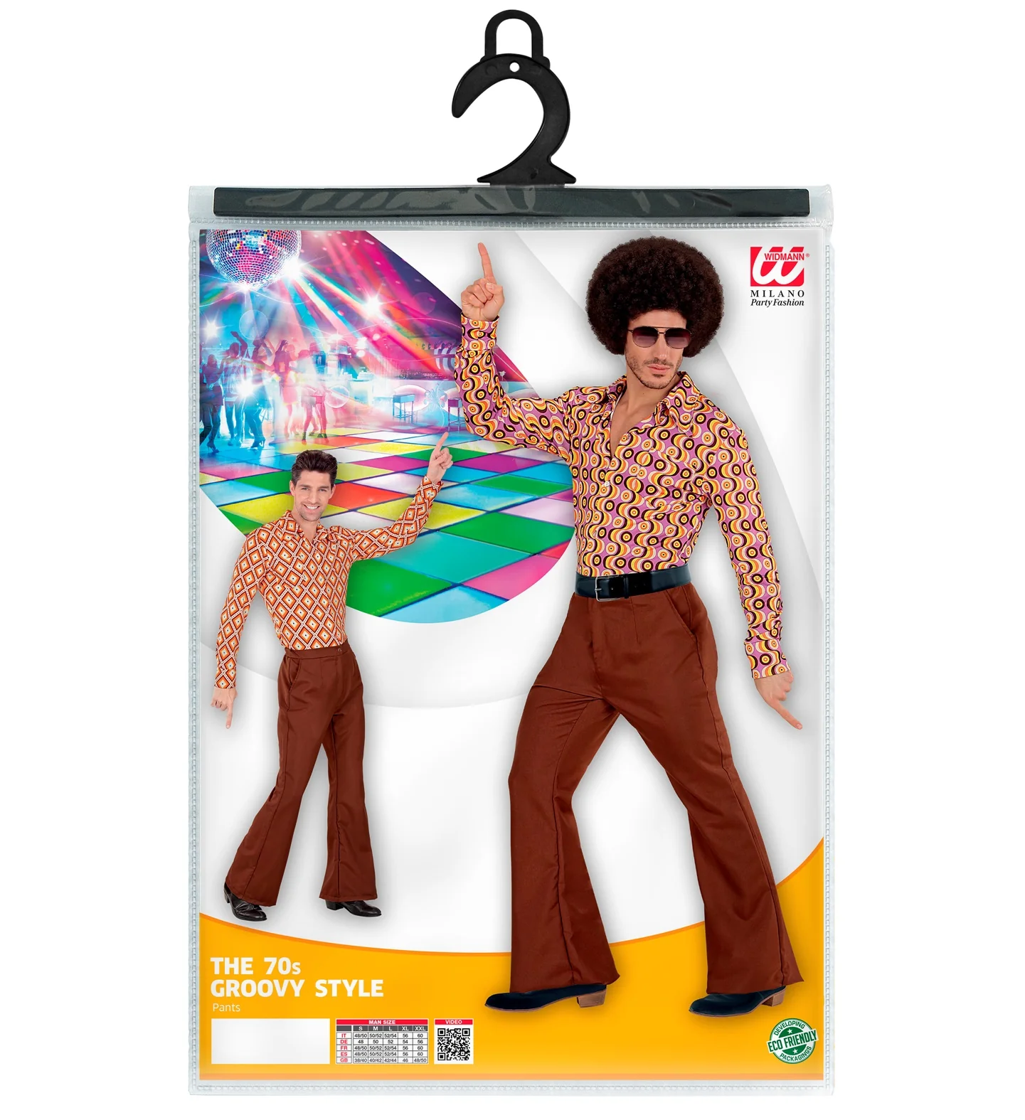 Heren disco broek jaren 70 bruin - Image 5