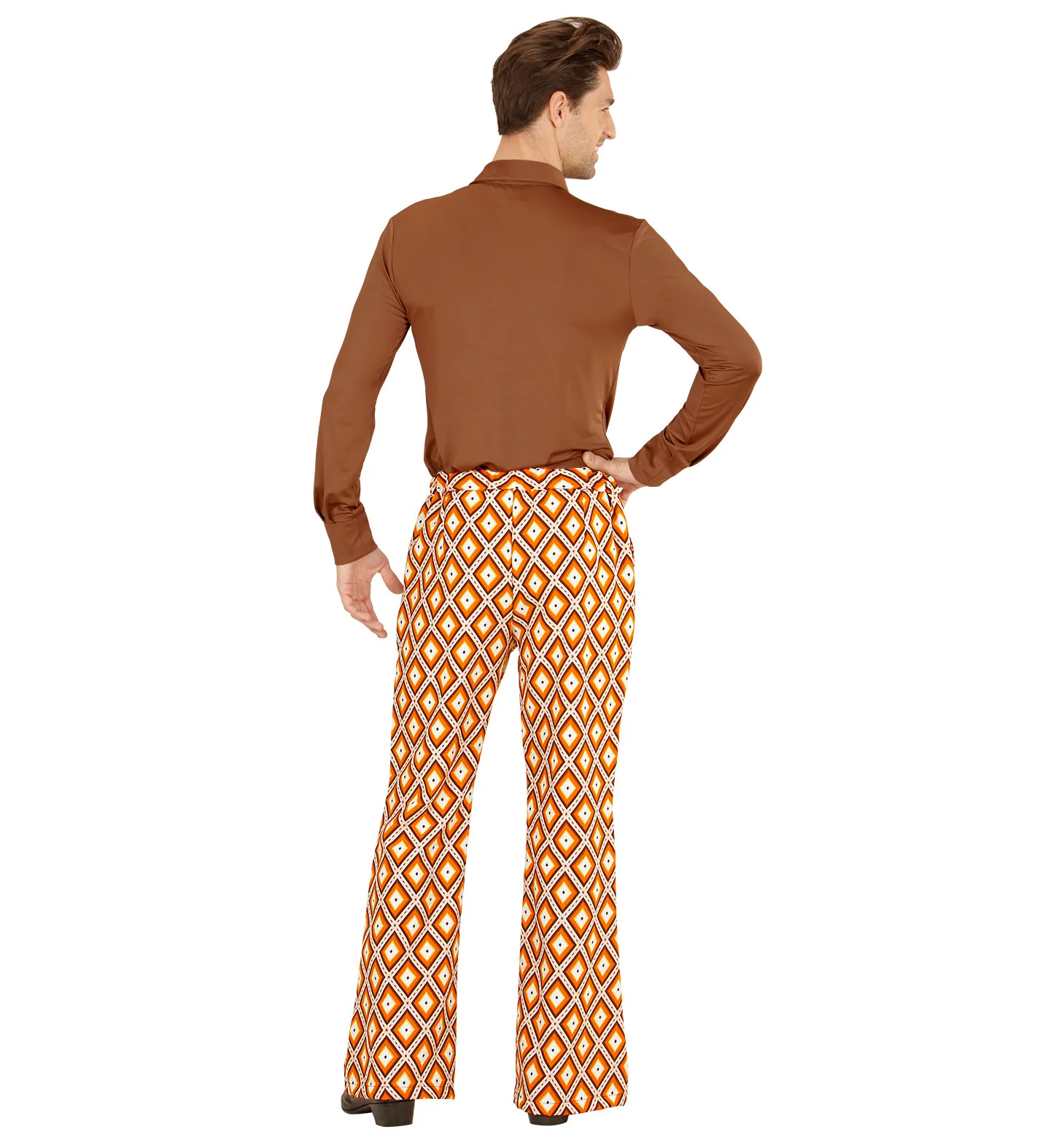 Heren disco broek jaren 70 geruit - Image 3