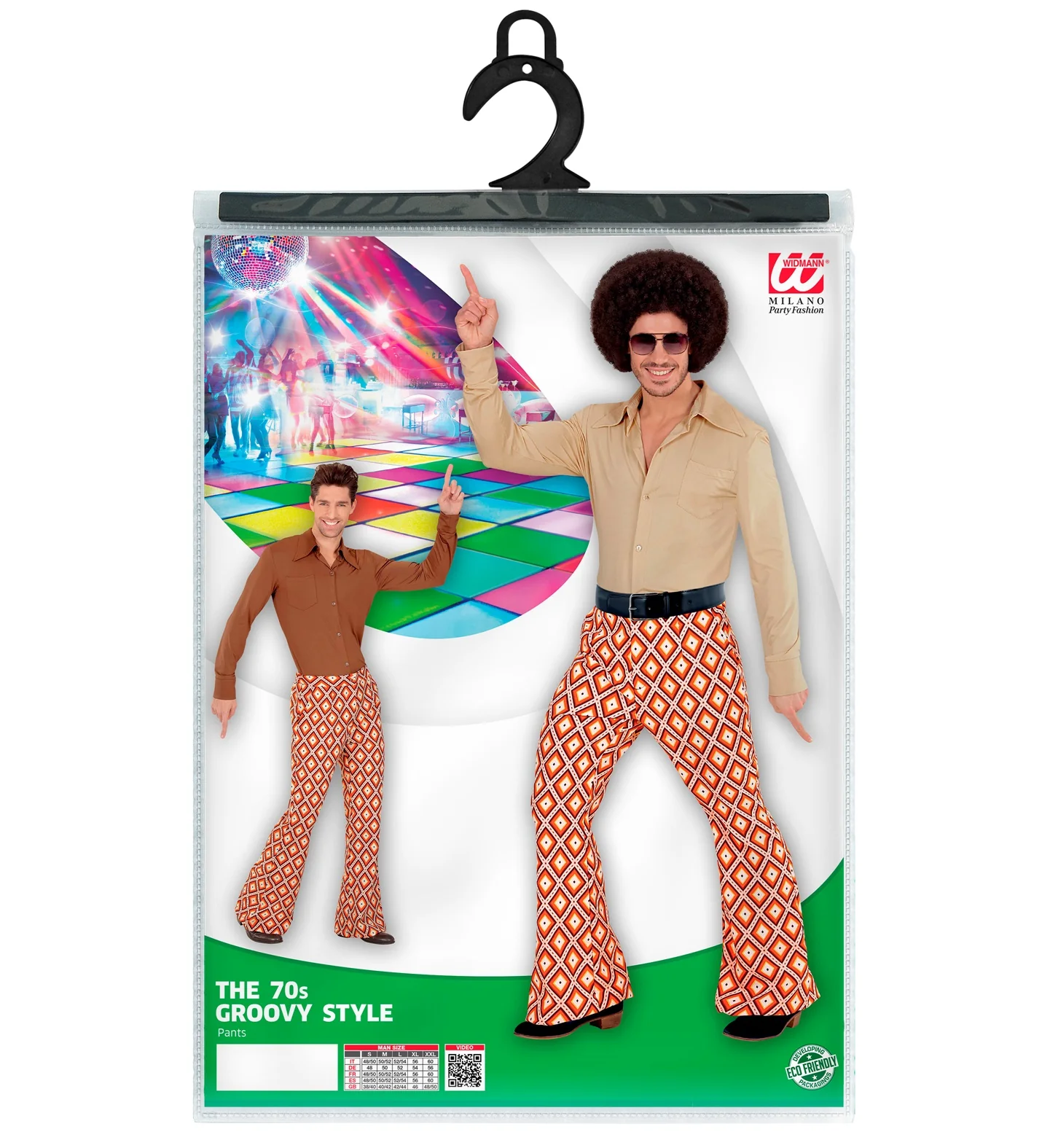 Heren disco broek jaren 70 geruit - Image 5