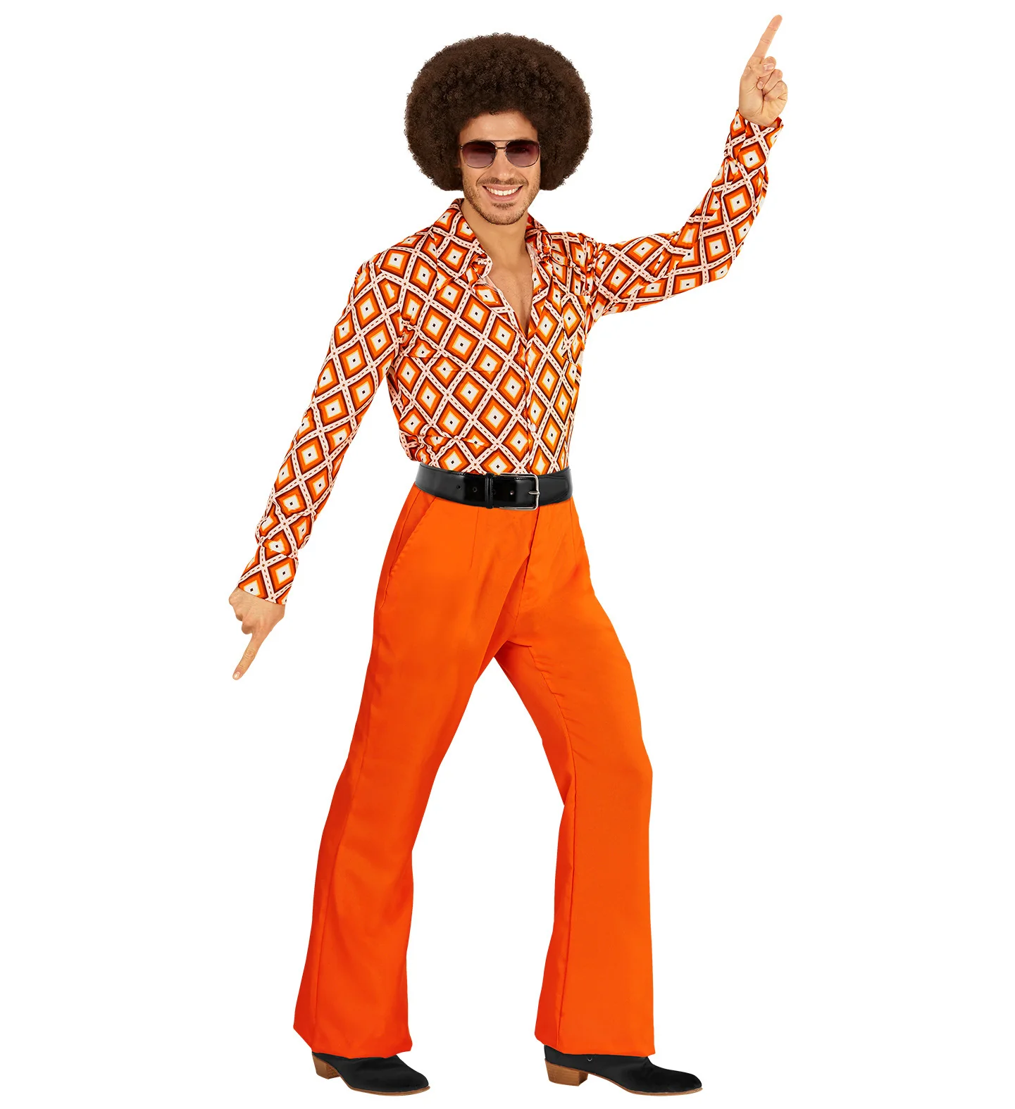 Heren disco broek jaren 70 oranje - Image 2