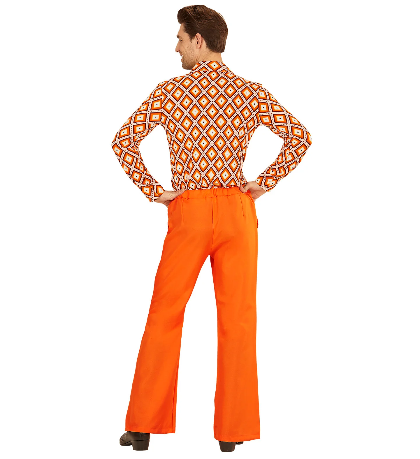 Heren disco broek jaren 70 oranje - Image 3
