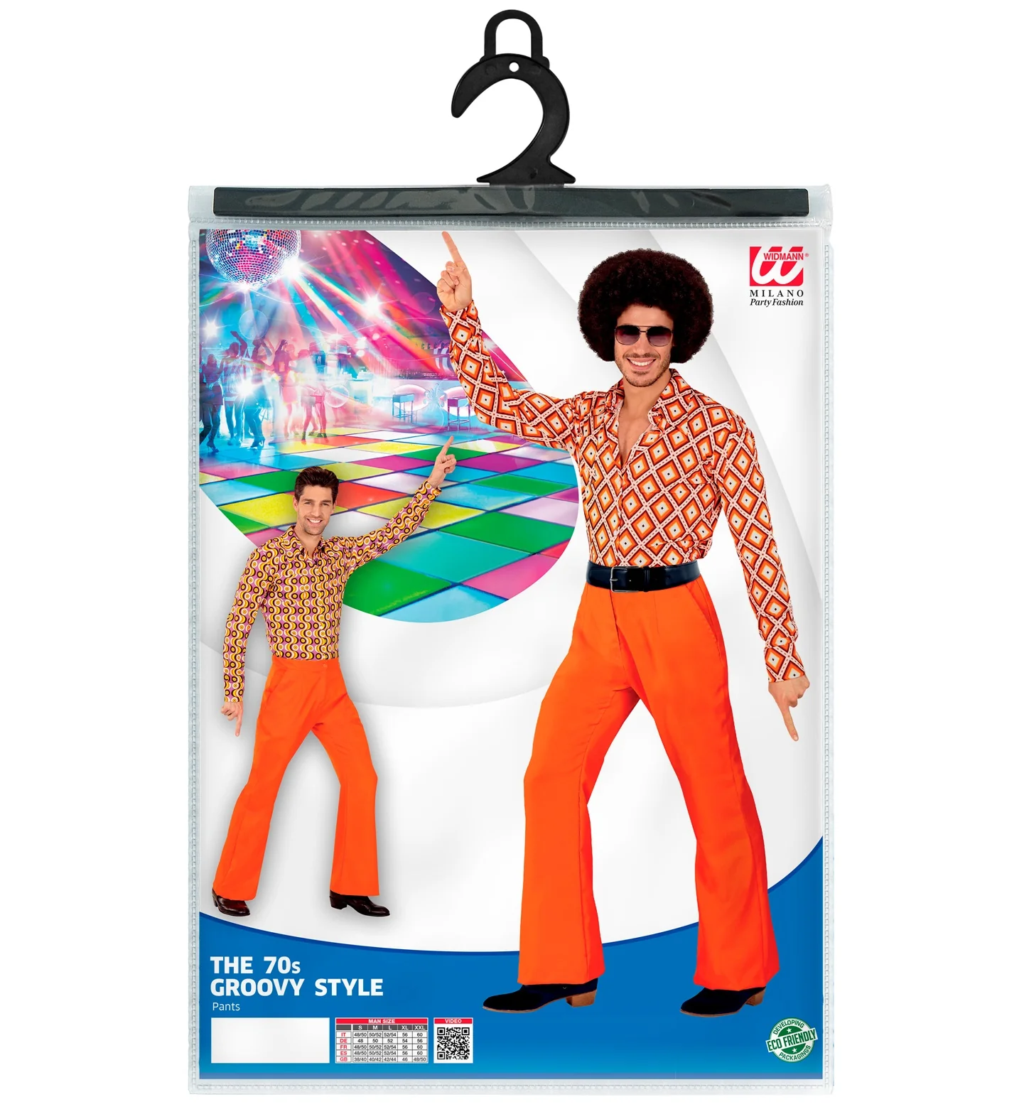 Heren disco broek jaren 70 oranje - Image 5