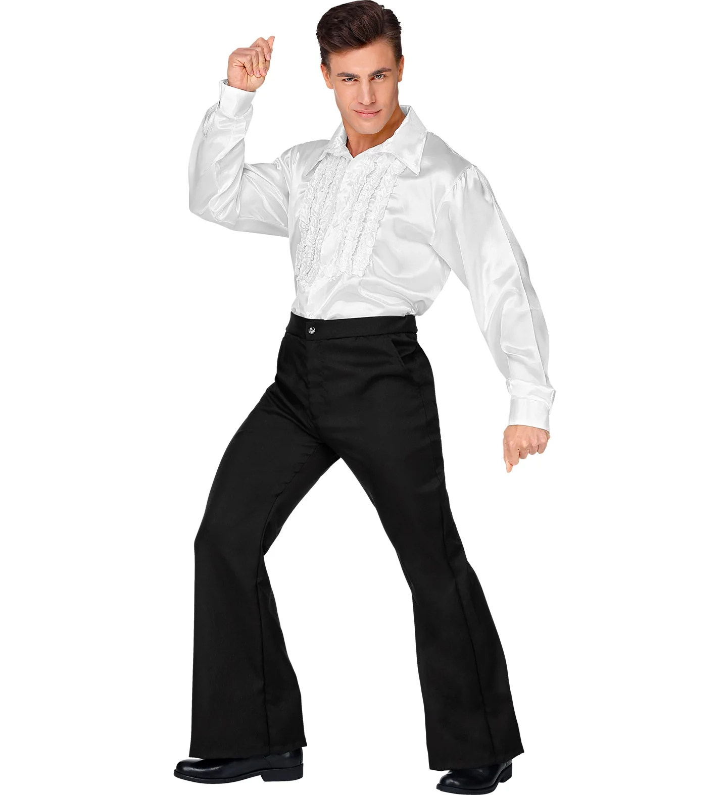 Zwarte disco broek heren - Image 3
