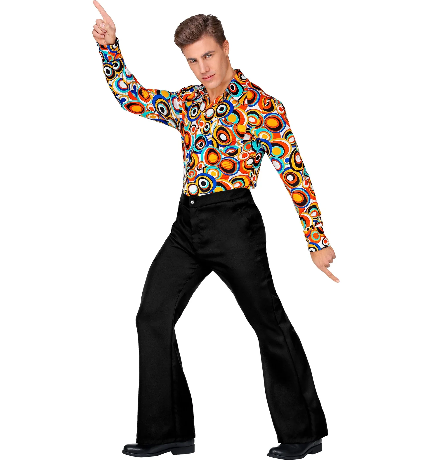 Zwarte disco broek heren - Image 4