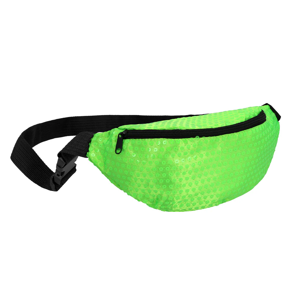 Heuptasje pailletten neongroen