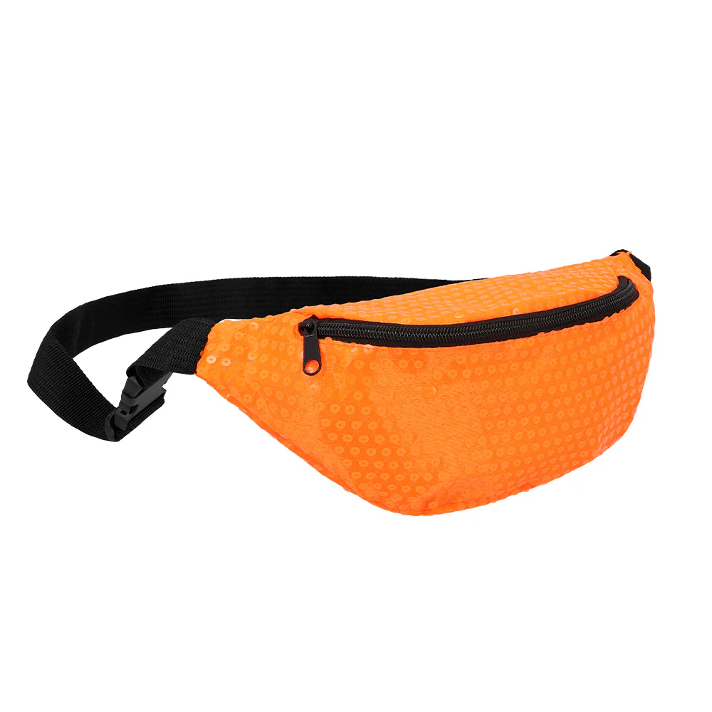 Heuptasje pailletten neonoranje