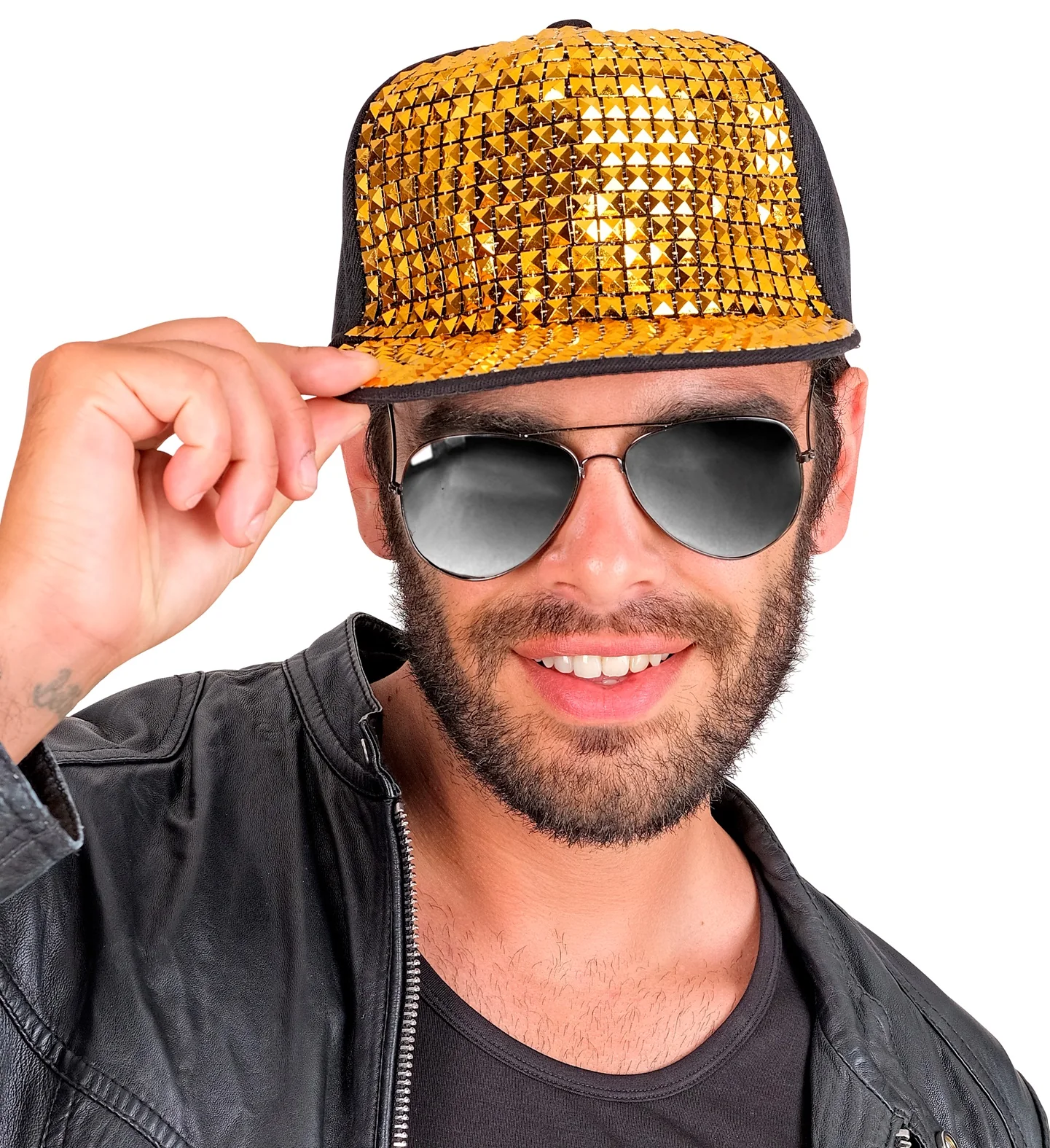 Hip hop cap goud/zwart - Image 5