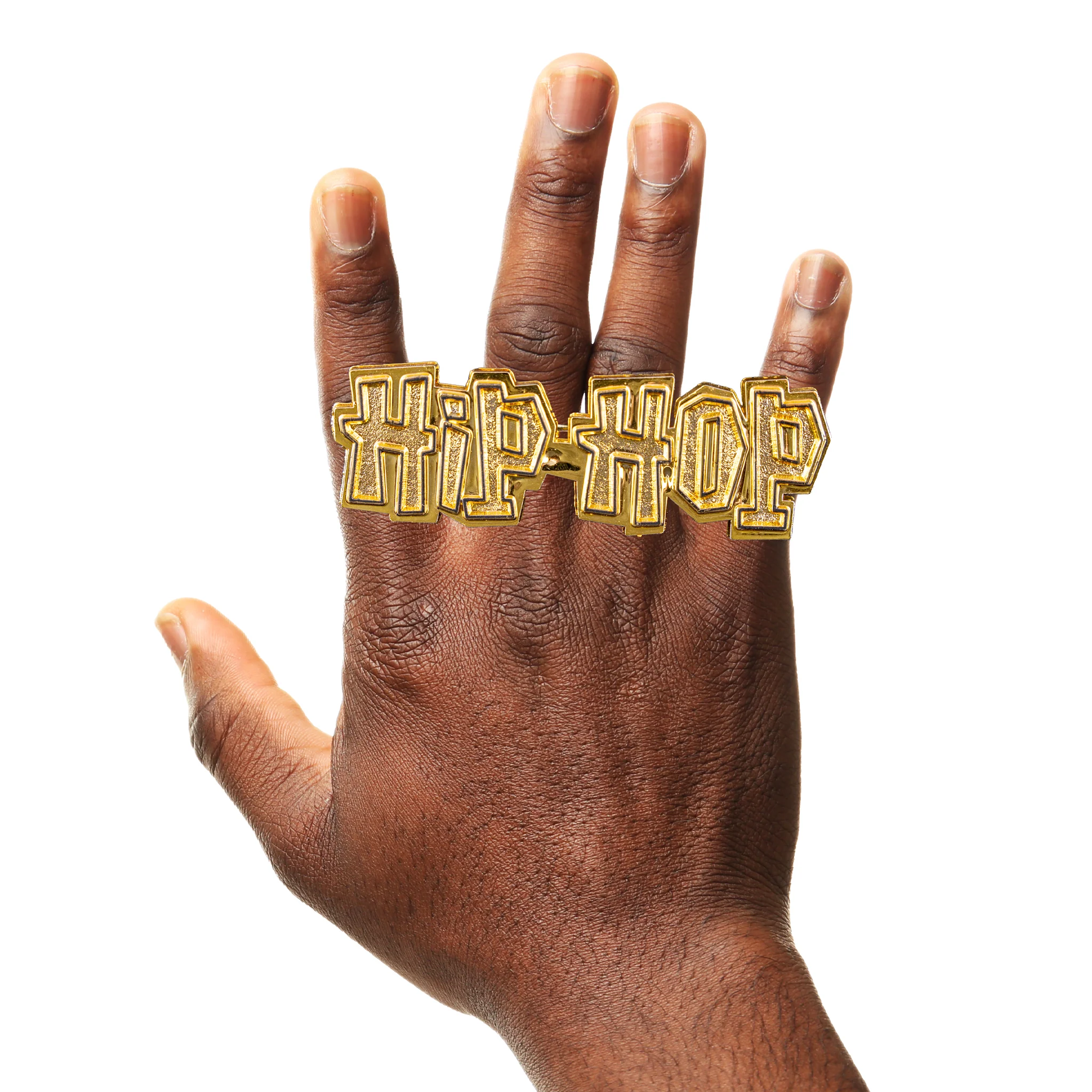 Hip Hop ring goud - Image 2