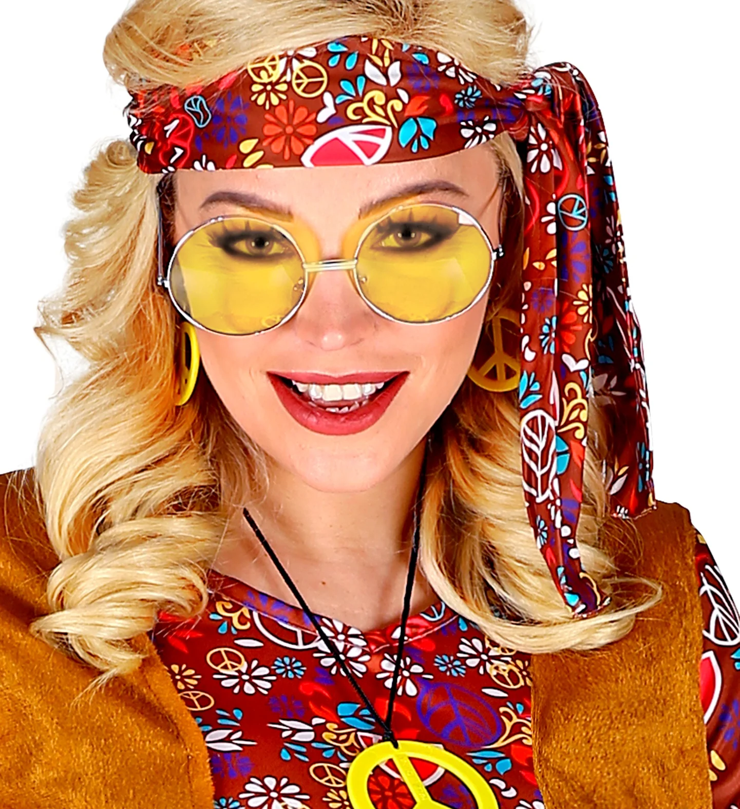 Hippie bril met gekleurde glazen - Image 2