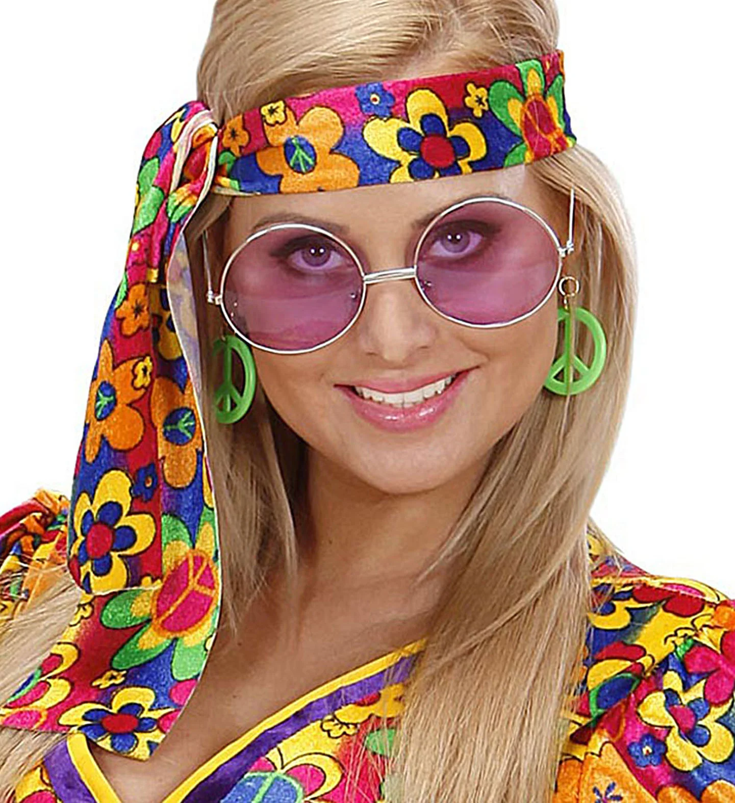 Hippie bril met gekleurde glazen - Image 5