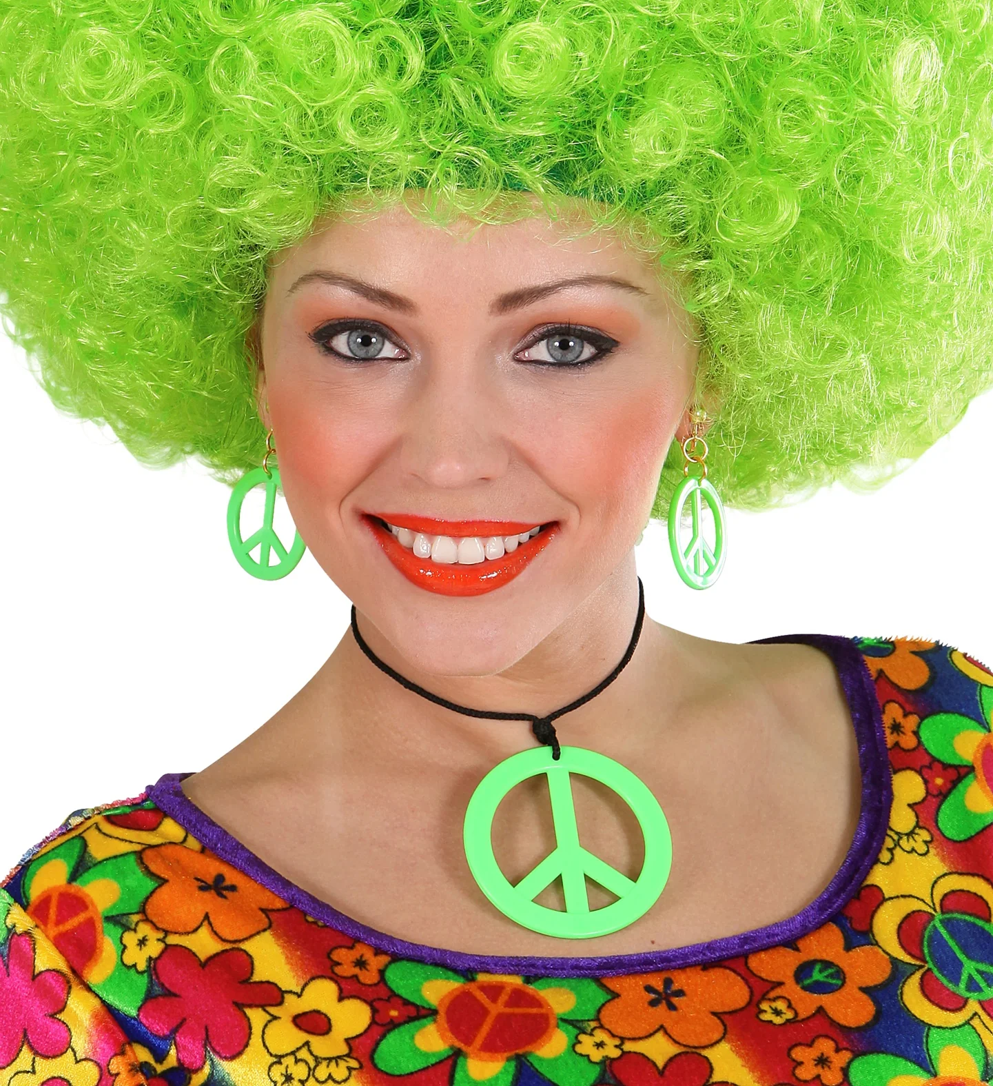 Hippie ketting en oorbellen groen - Image 4