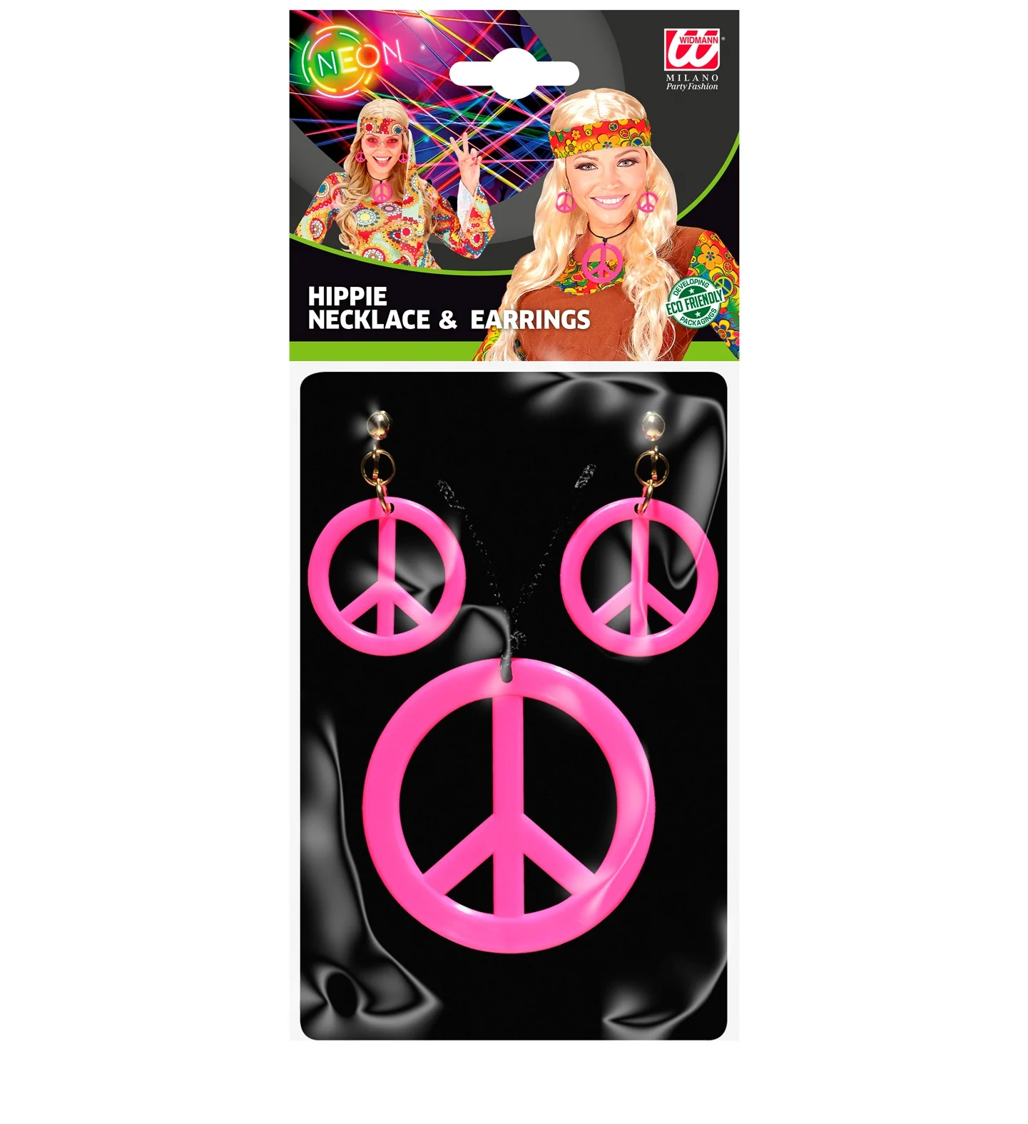 Hippie ketting en oorbellen groen - Image 5