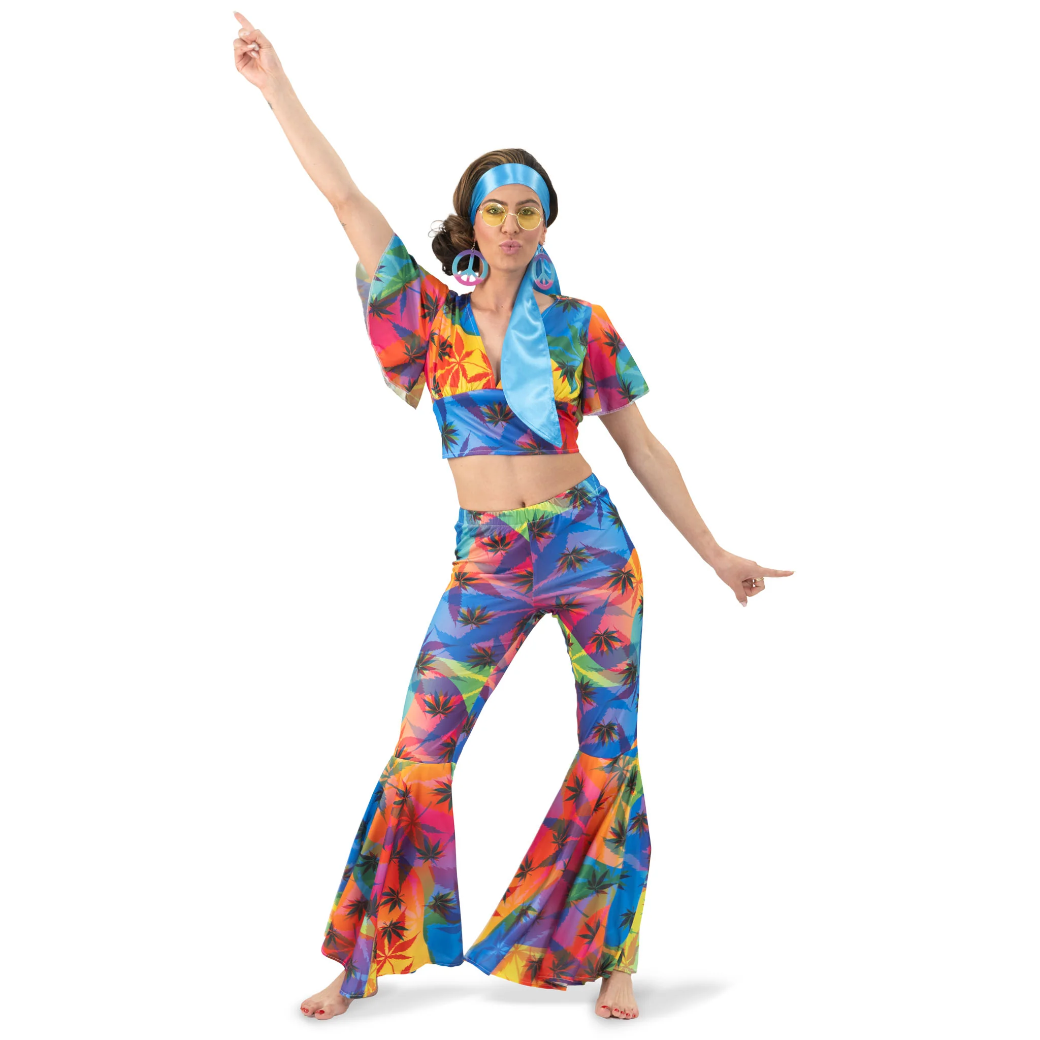 Hippie pak wiet print dames - Image 2