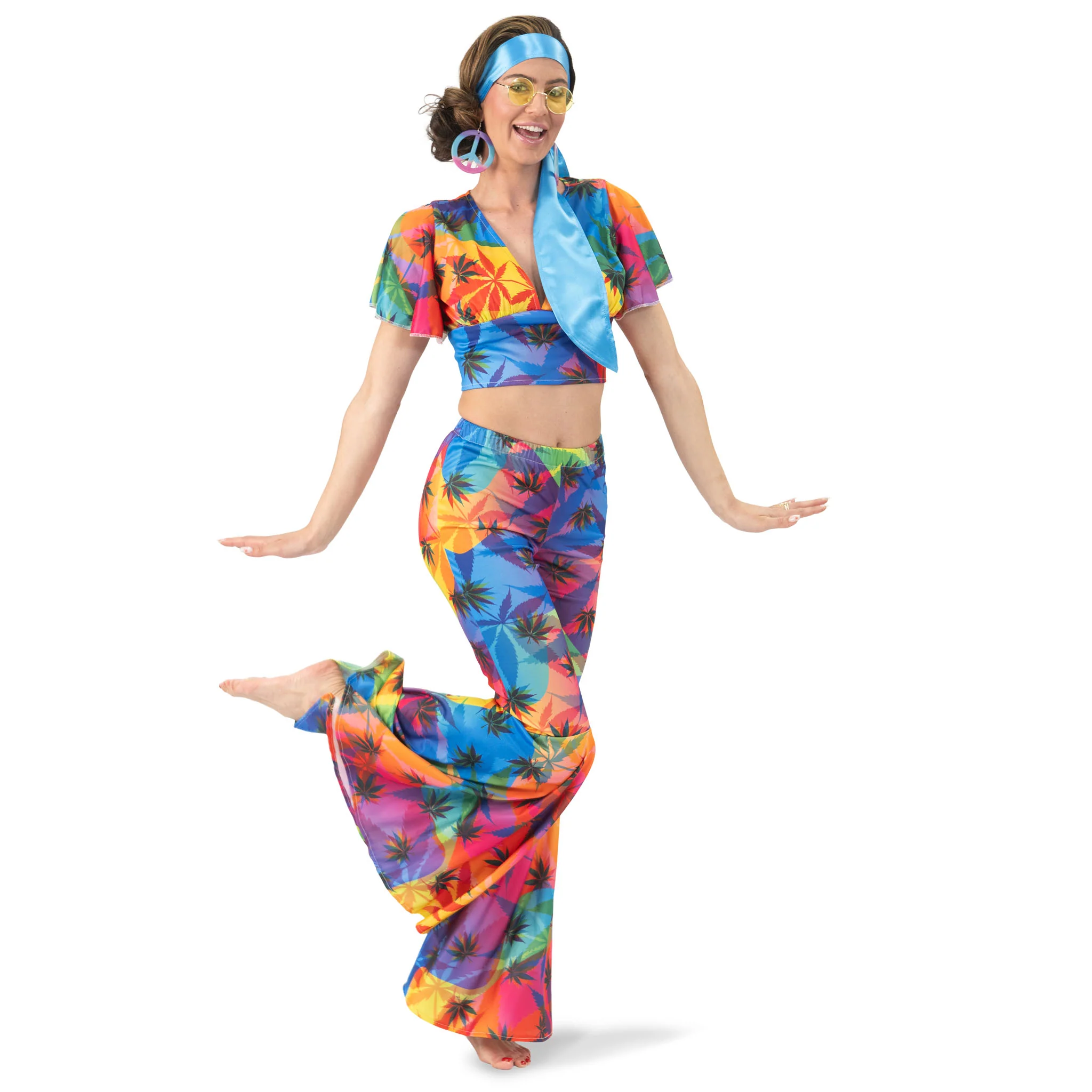Hippie pak wiet print dames - Image 3