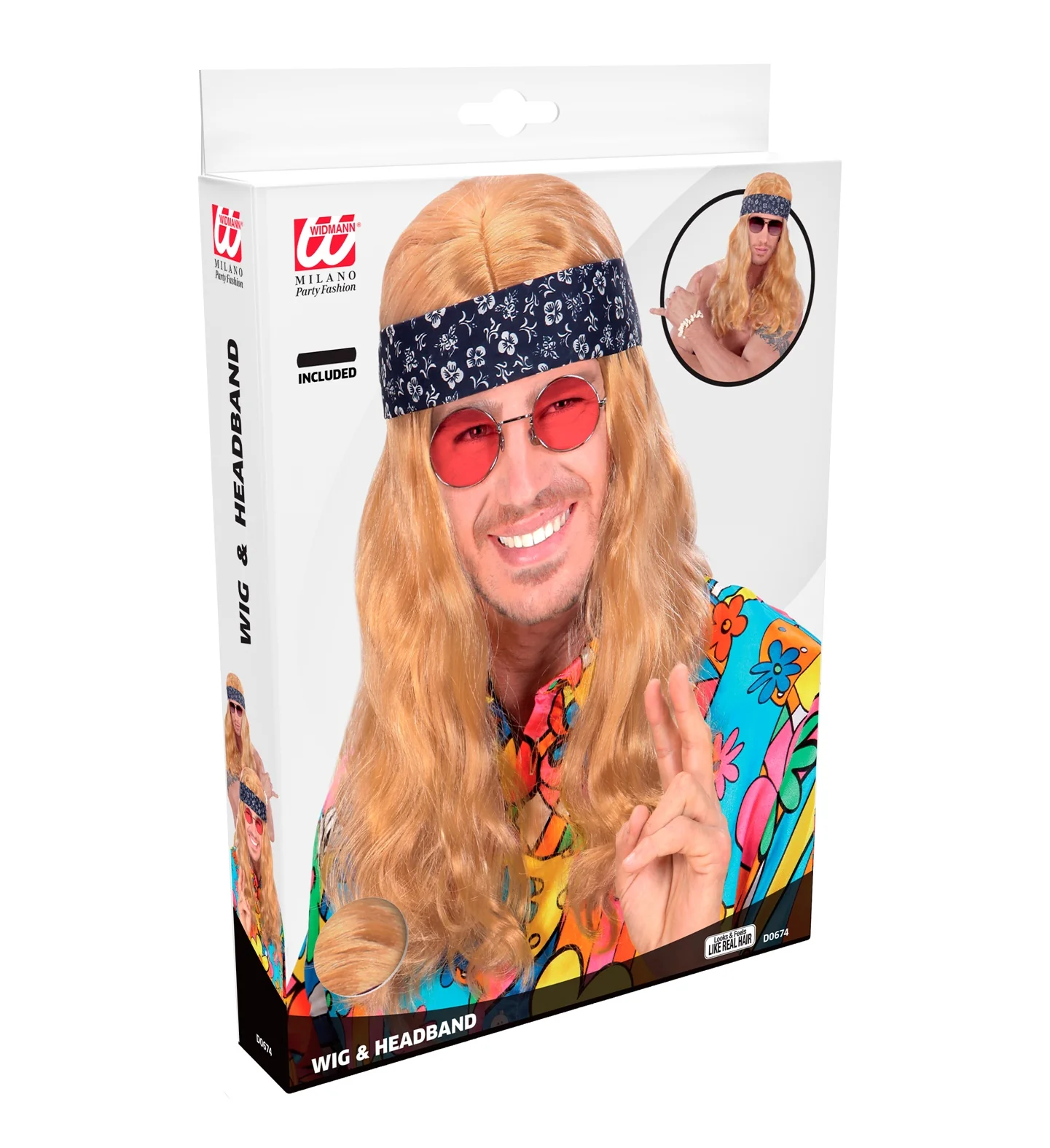 Hippie pruik blond Califoria dreaming - Image 4