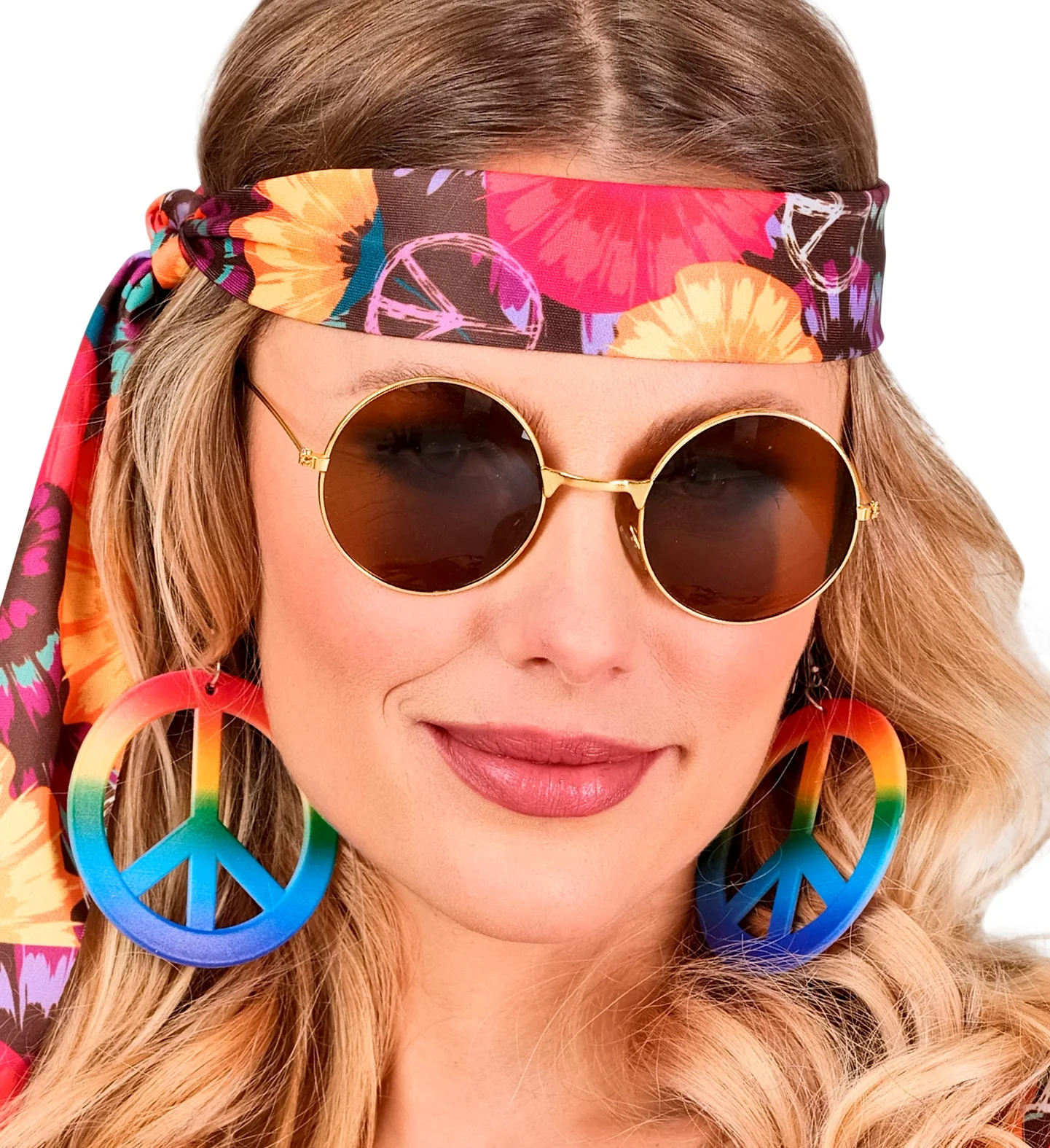 Hippiebril goud met bruine glazen - Image 2
