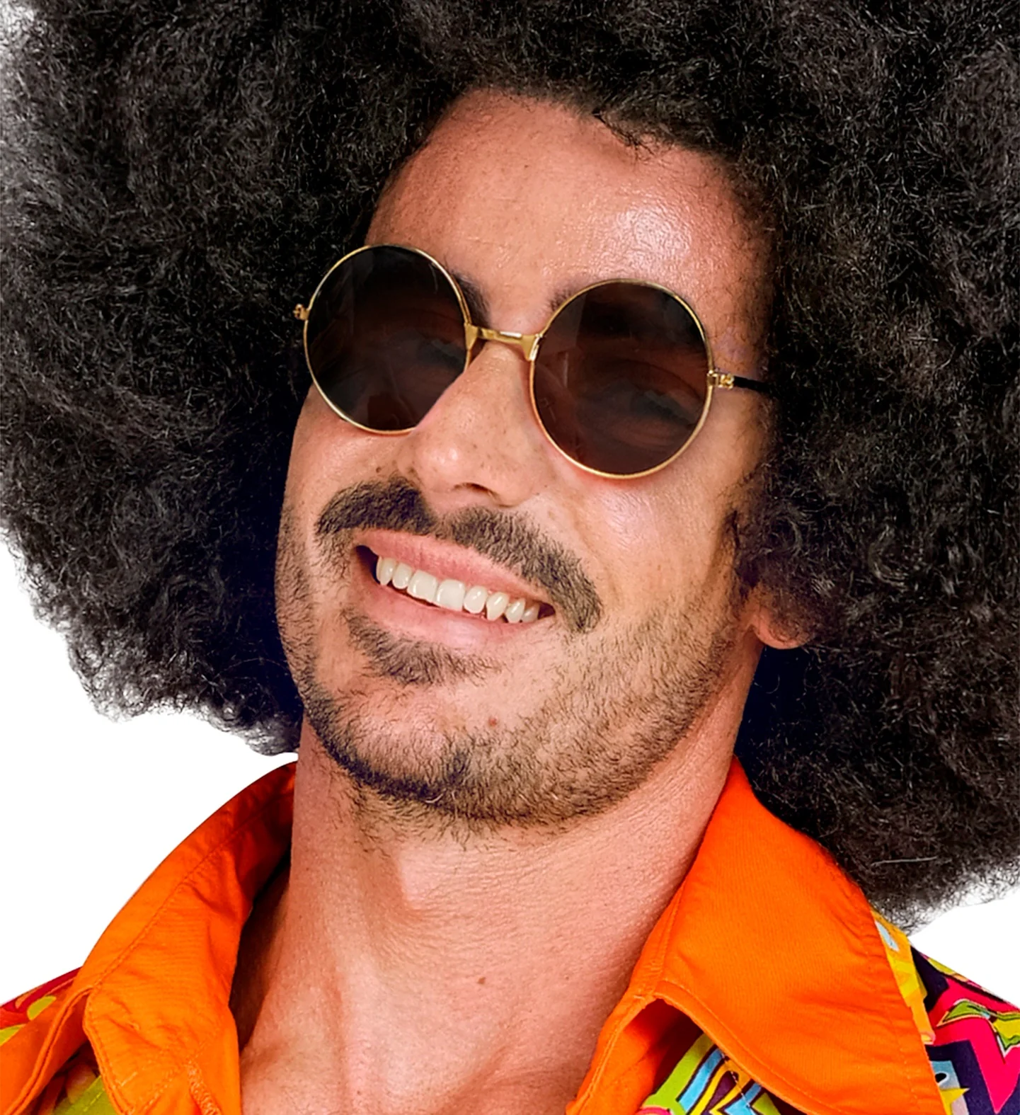 Hippiebril goud met bruine glazen - Image 3