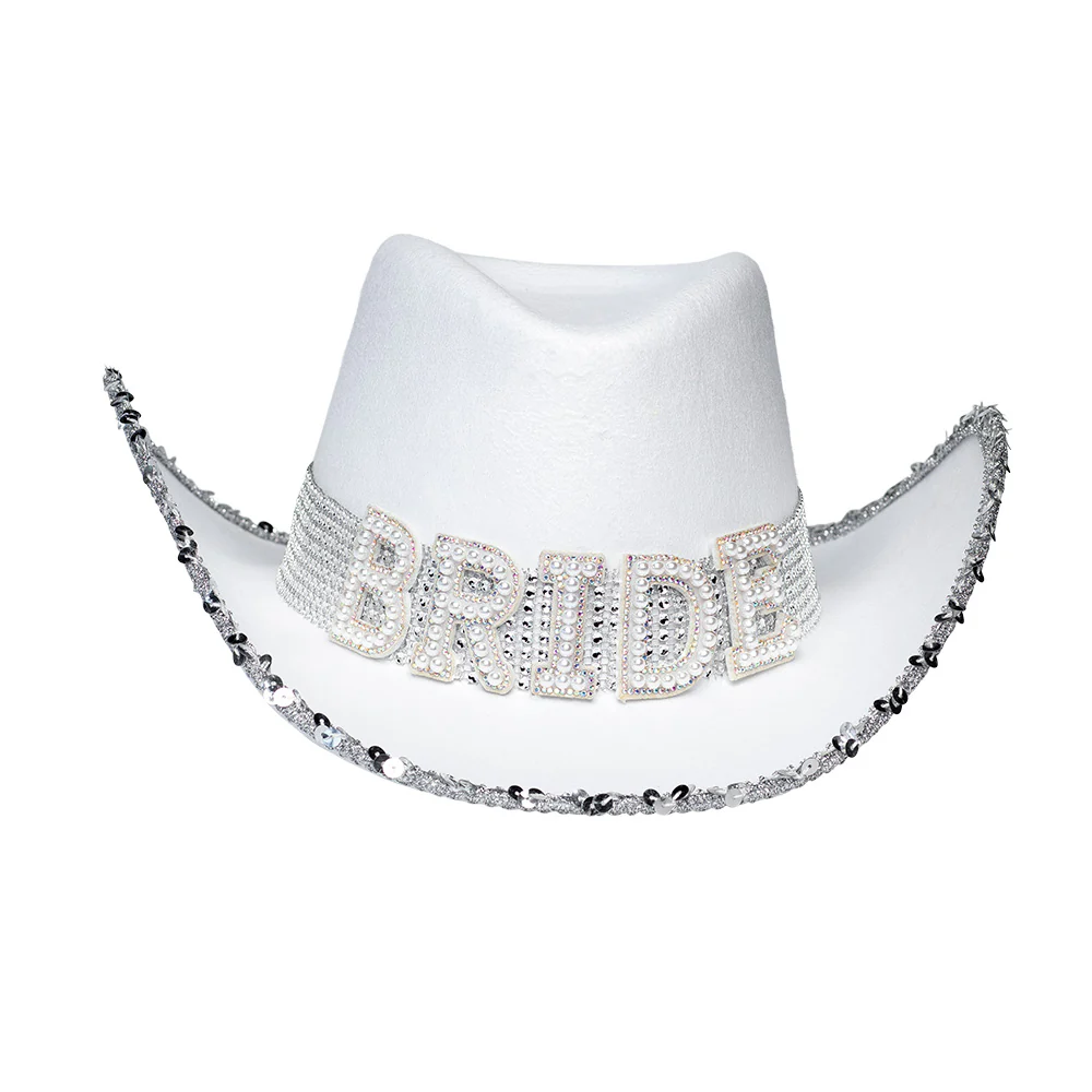 Witte cowboyhoed 'Bride'