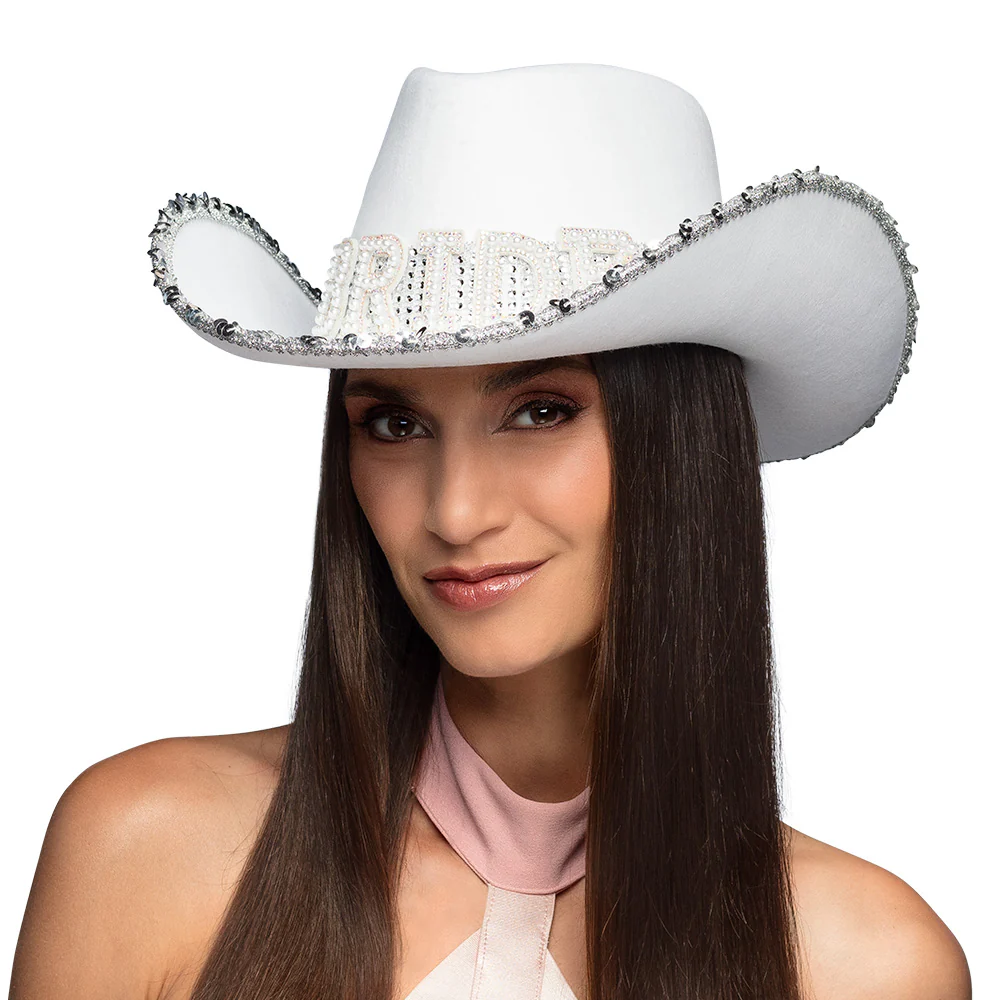 Witte cowboyhoed 'Bride' - Image 2