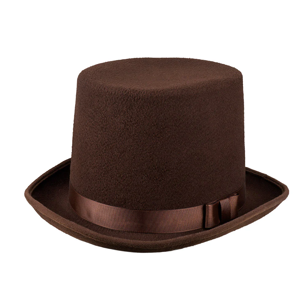 Hoge hoed bruin luxe
