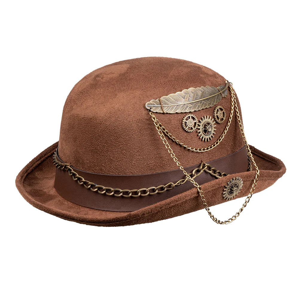 Steampunk bolhoed ketting tandwielen