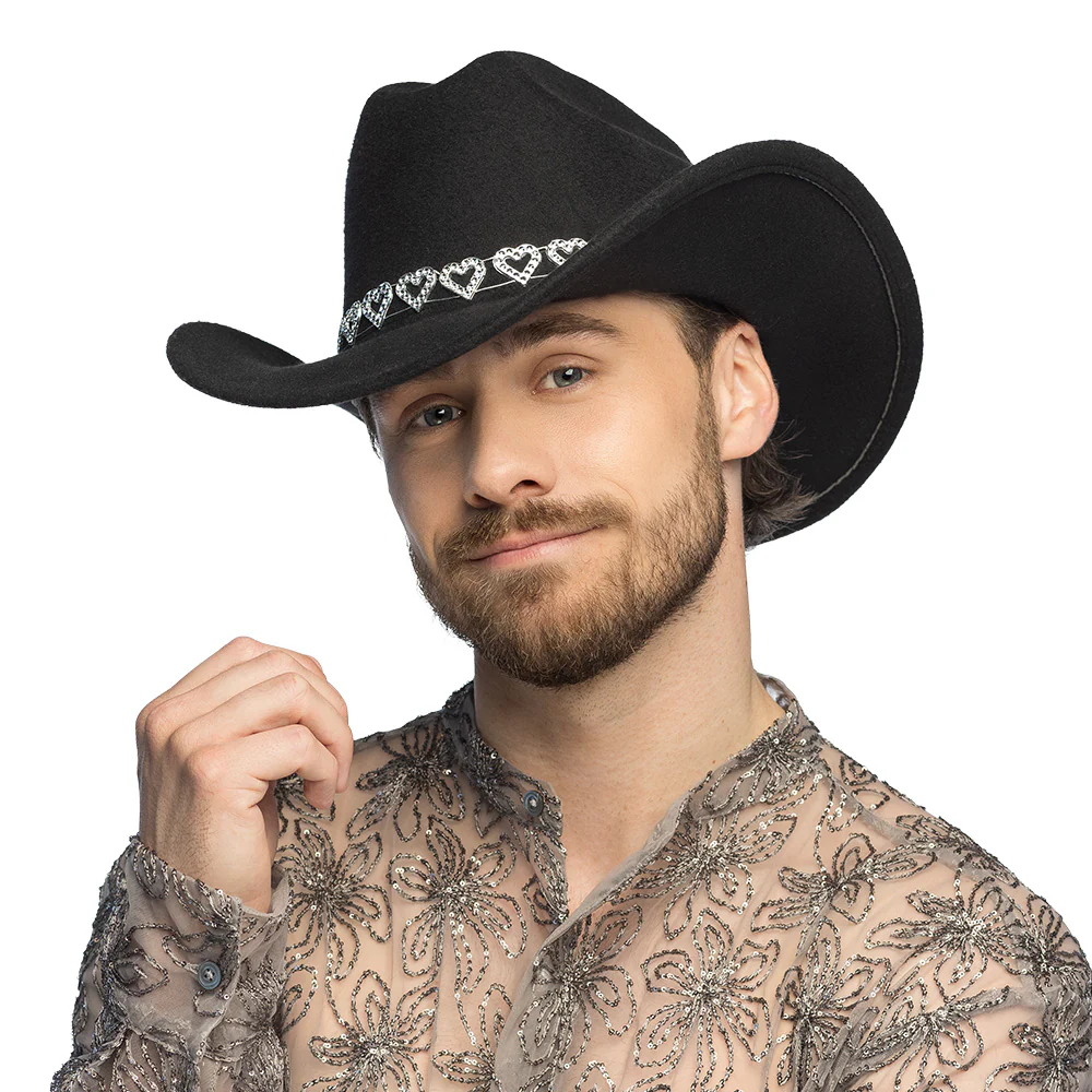 Hoed cowboy Jamie zwart - Image 3