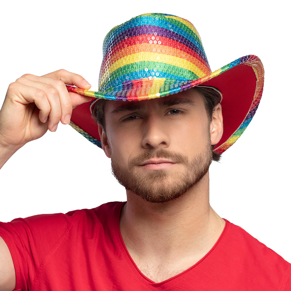 Cowboyhoed regenboog pailletten Pride - Image 3