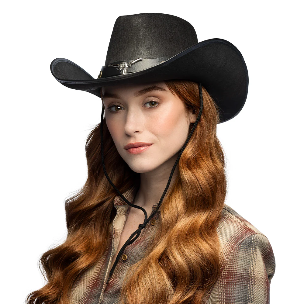 Hoed cowboy Wyatt zwart - Image 3