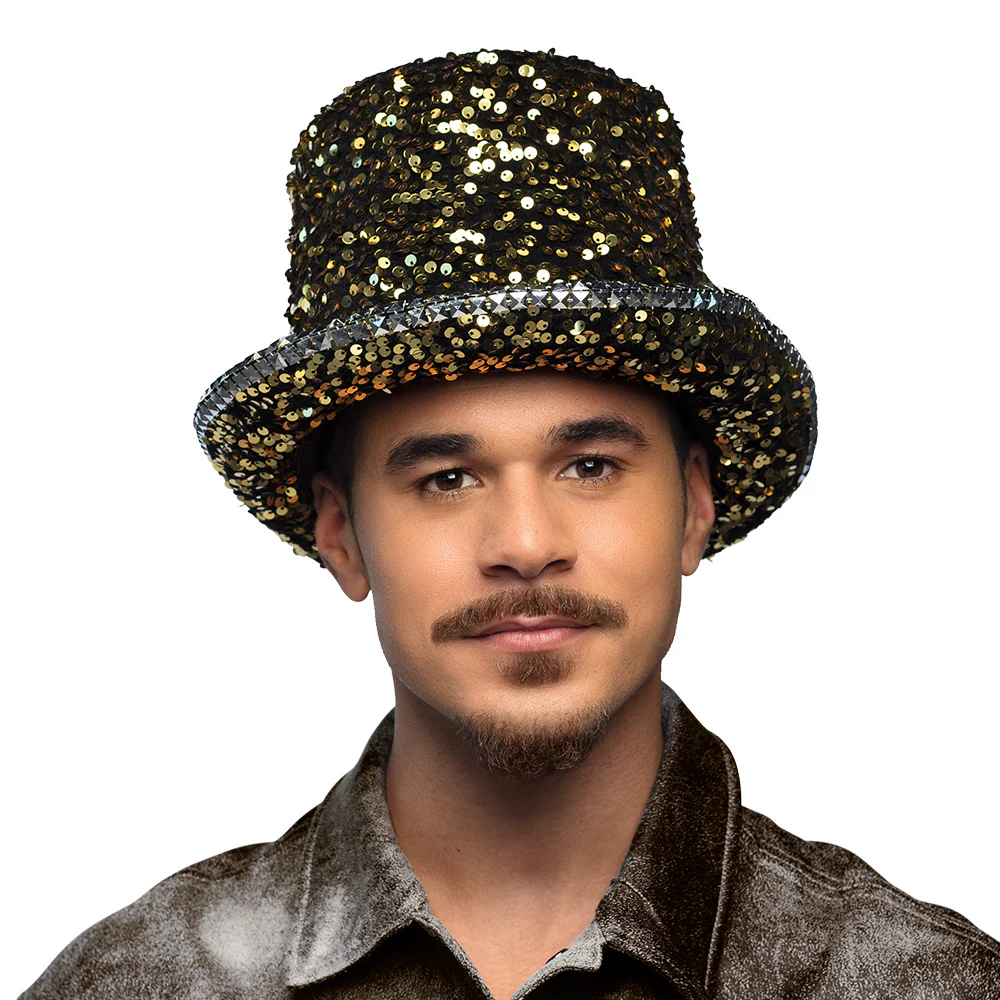 Burningman festival hoed glitter goud - Image 2