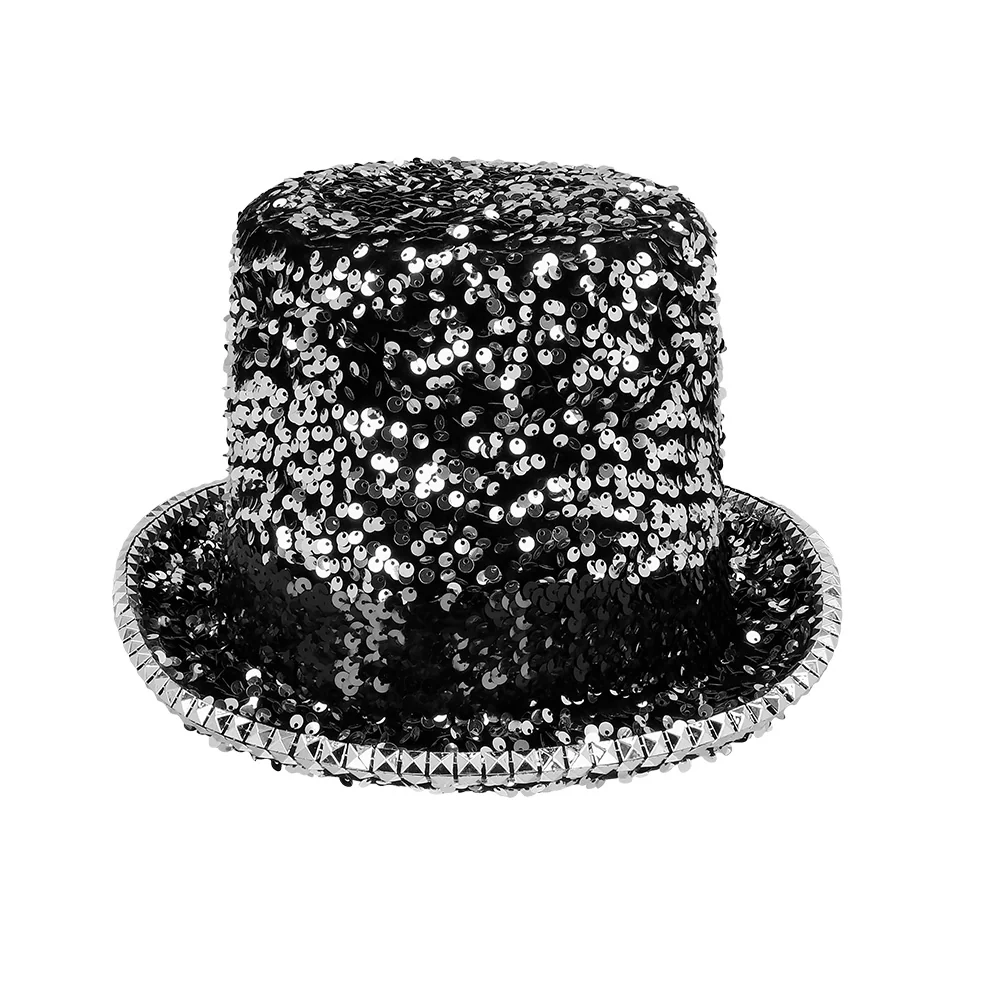 Burningman festival hoed glitter zilver - Image 5