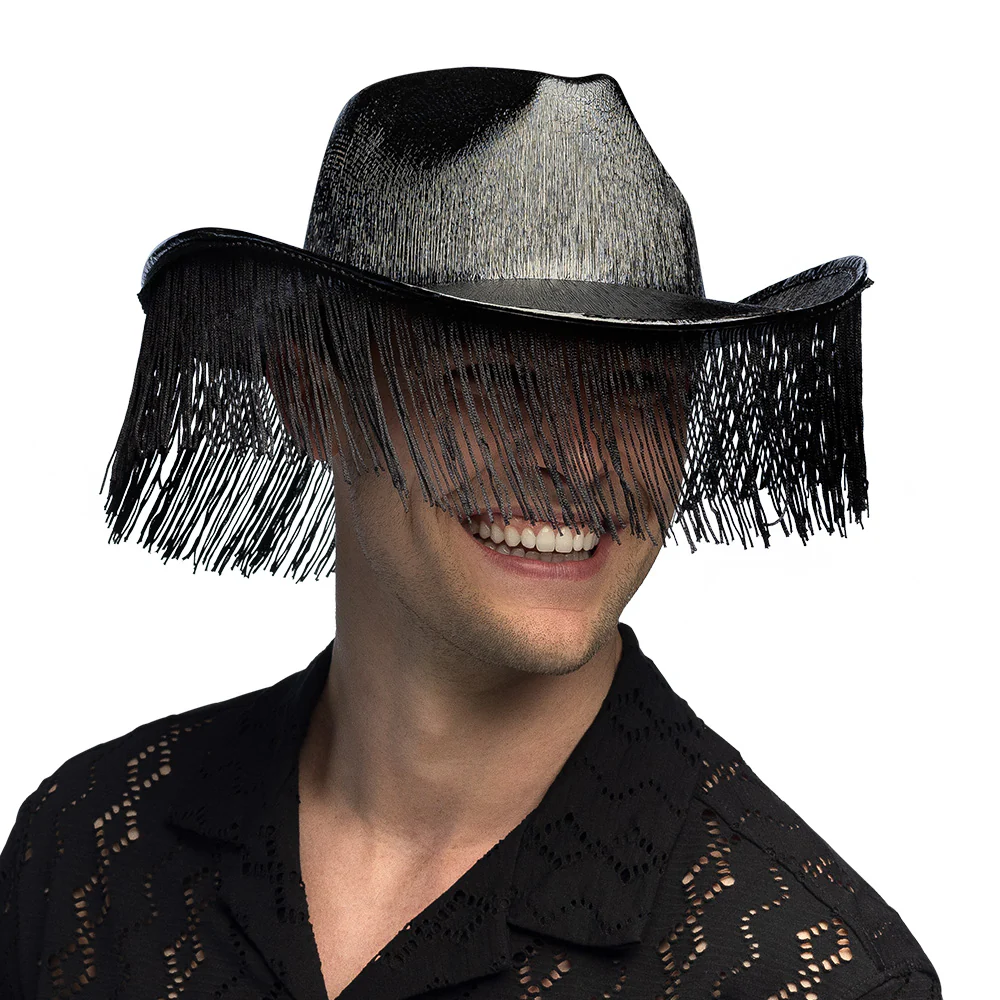 Zwarte cowboyhoed met franjes Fabulous - Image 4