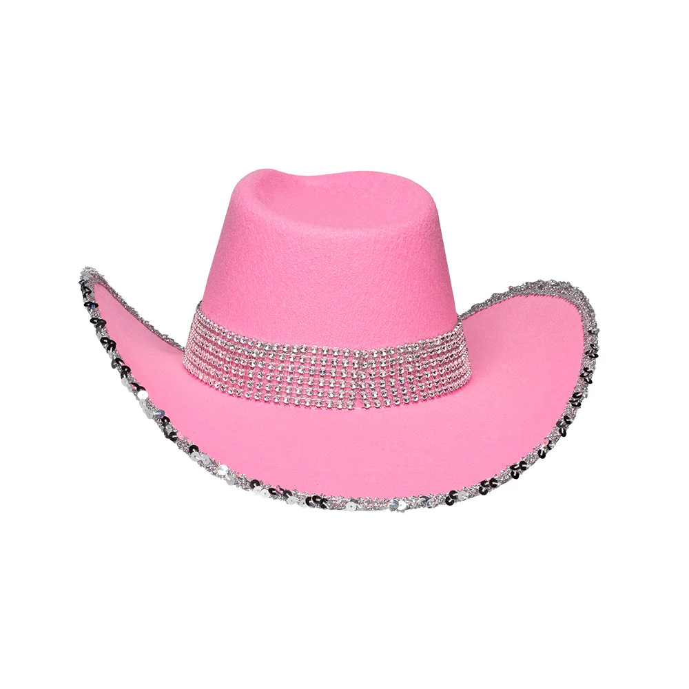 Roze cowboyhoed met glitters - Image 5